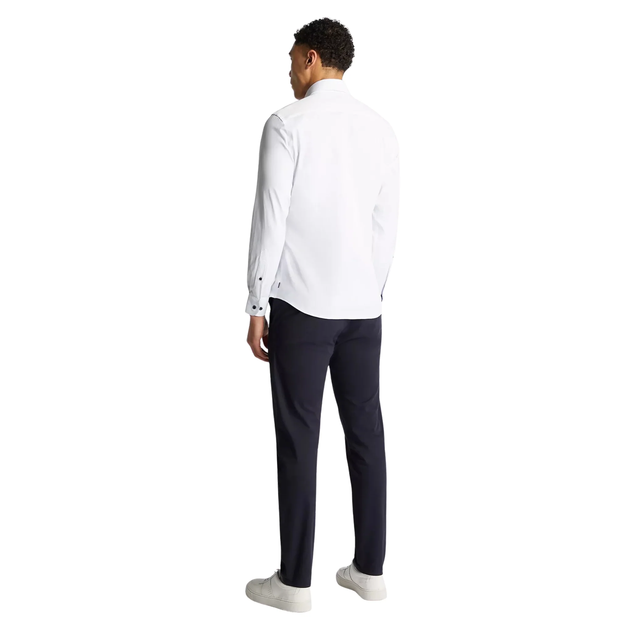 Mens Remus Uomo White Tapered Fit L/s Shirt - Image 4