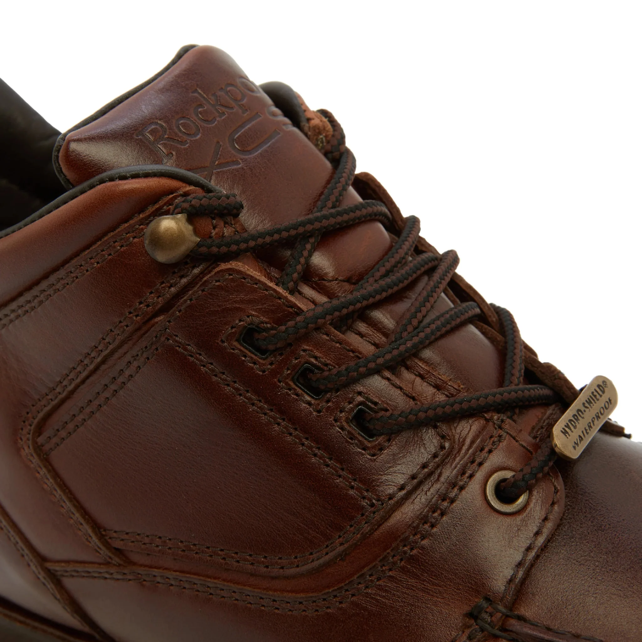 Mens Rockport Dark Brown Umbwe Hiker Boots - Image 5