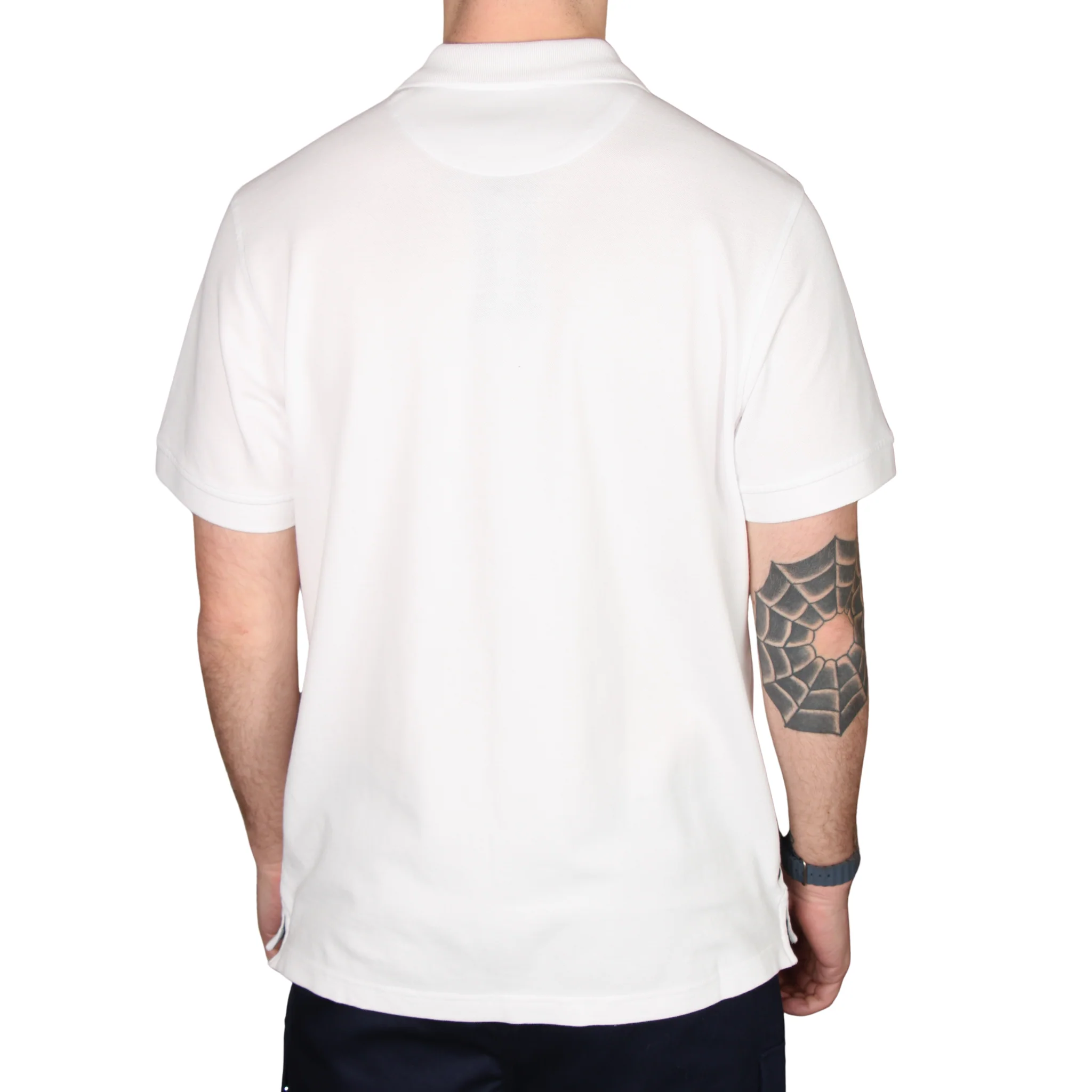 Mens Rockport White Cobb Insert Logo Panel S/s Polo Shirt - Image 2