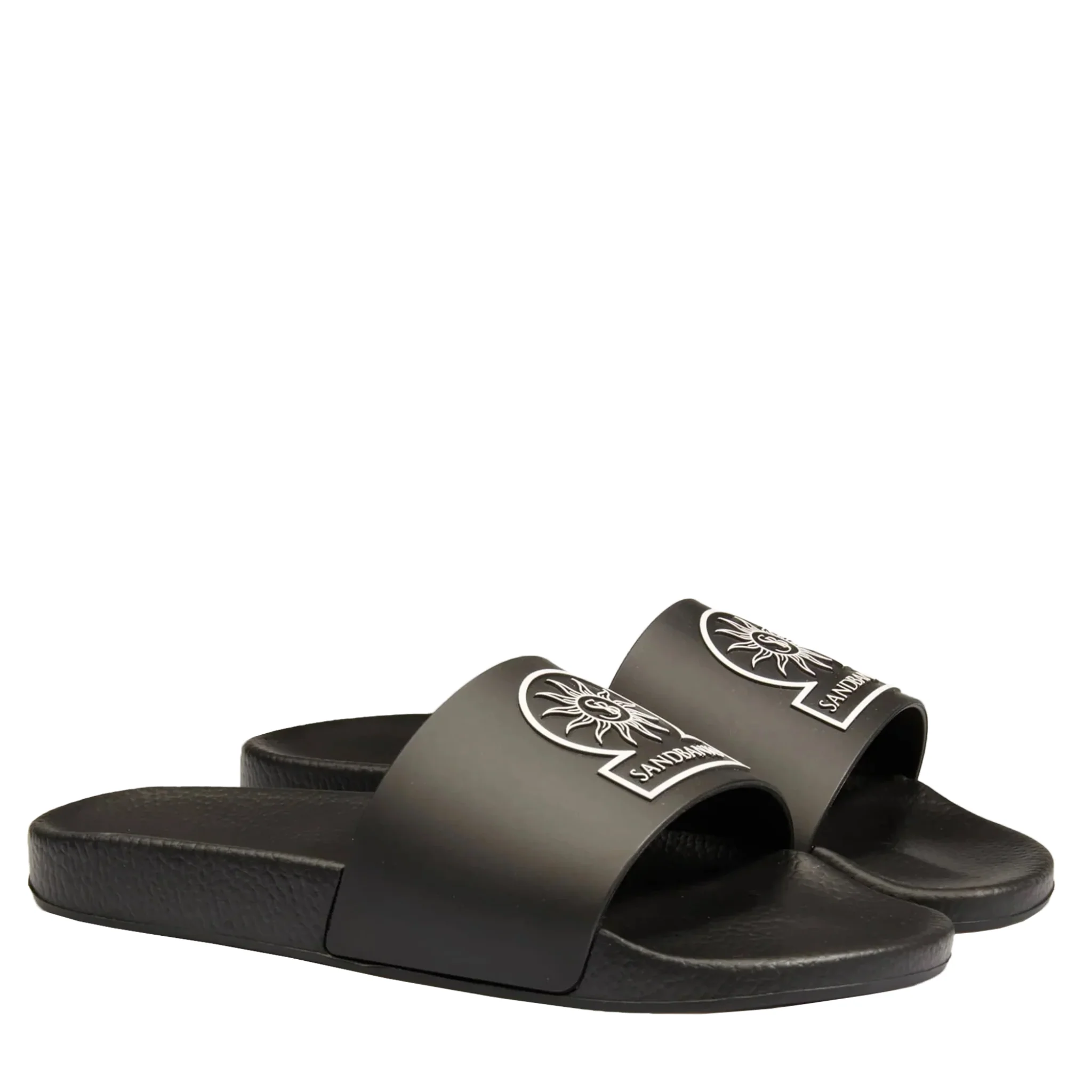 Mens Sandbanks Black Badge Logo Slides - Image 4
