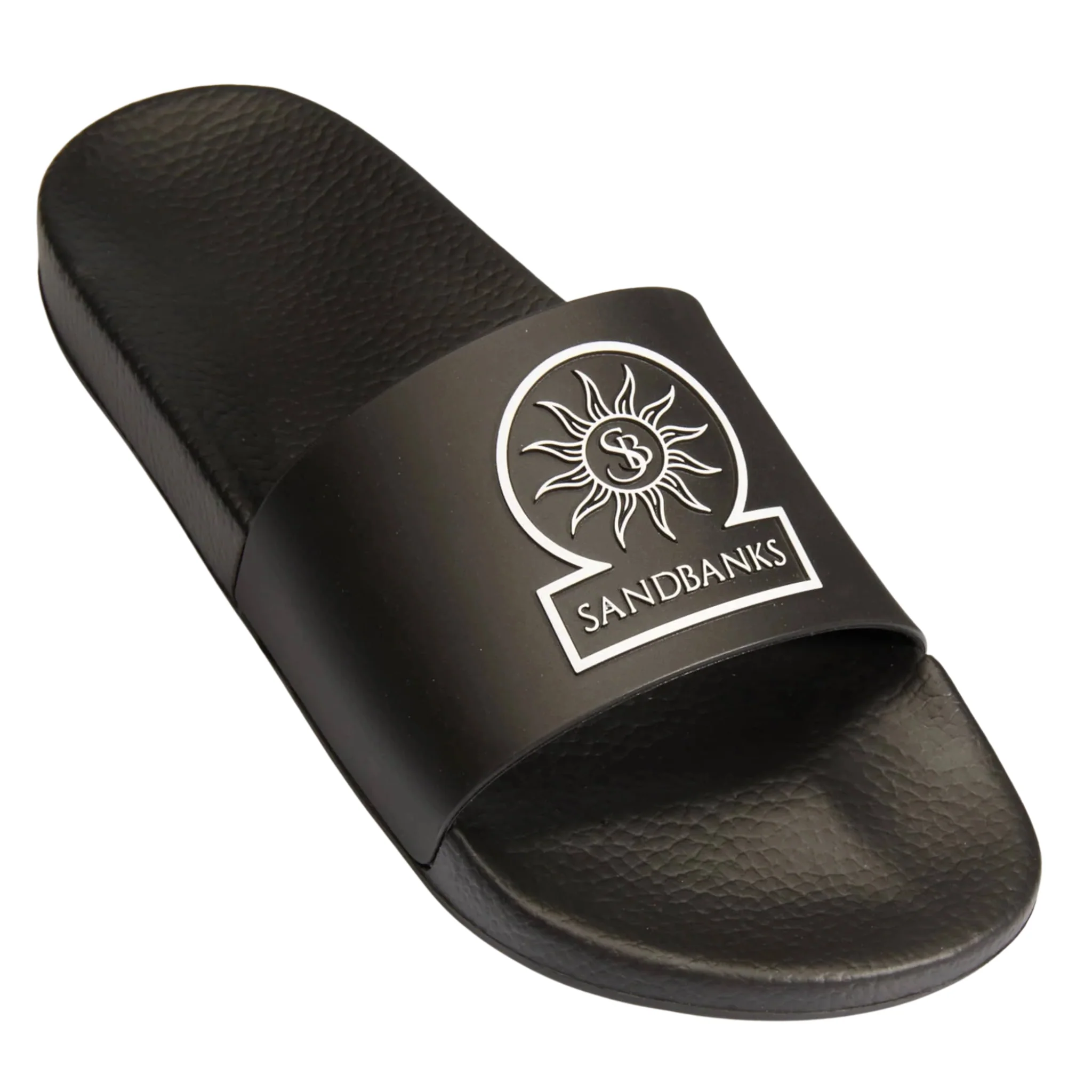 Mens Sandbanks Black Badge Logo Slides - Image 5