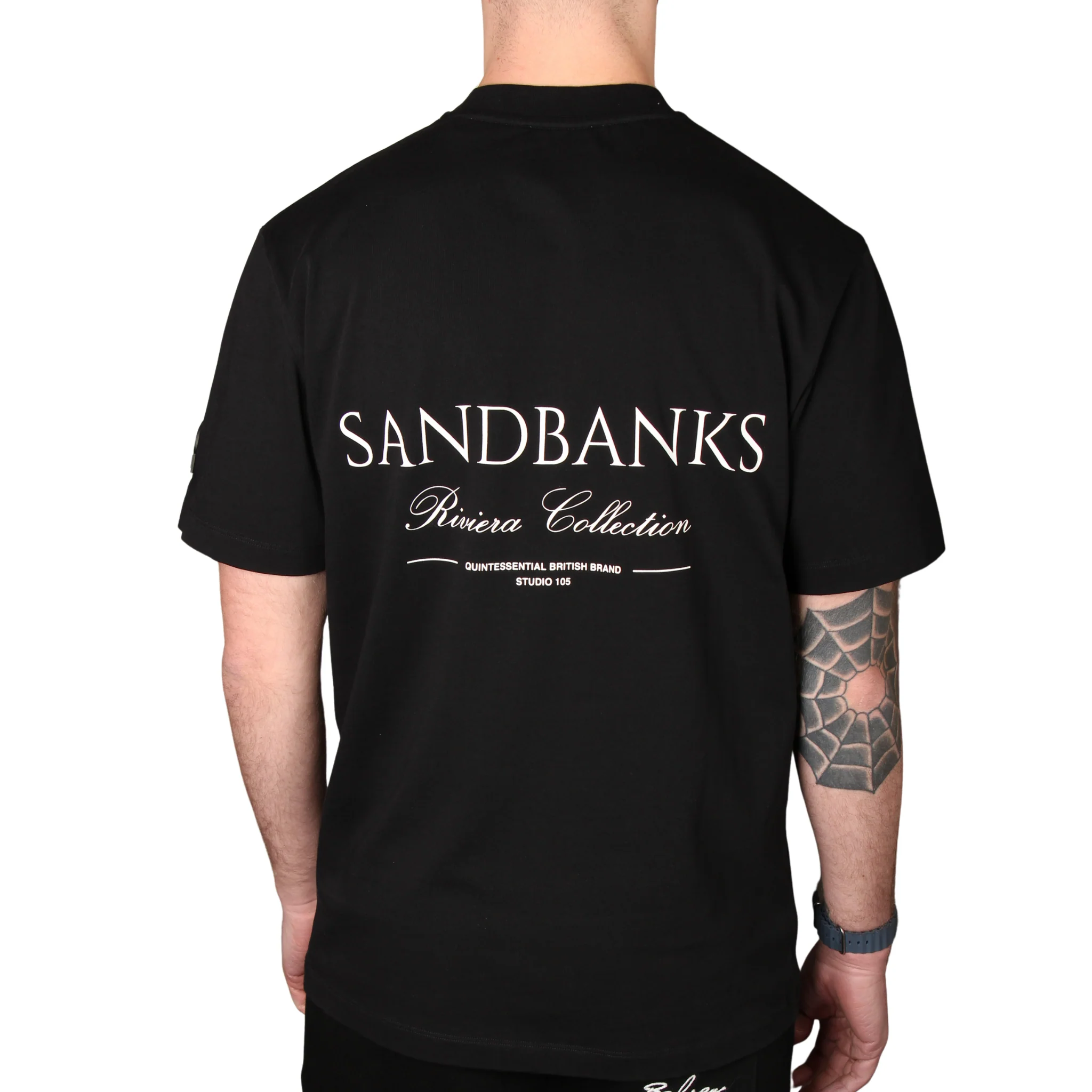 Mens Sandbanks Black Riveria Collection S/s T Shirt - Image 2