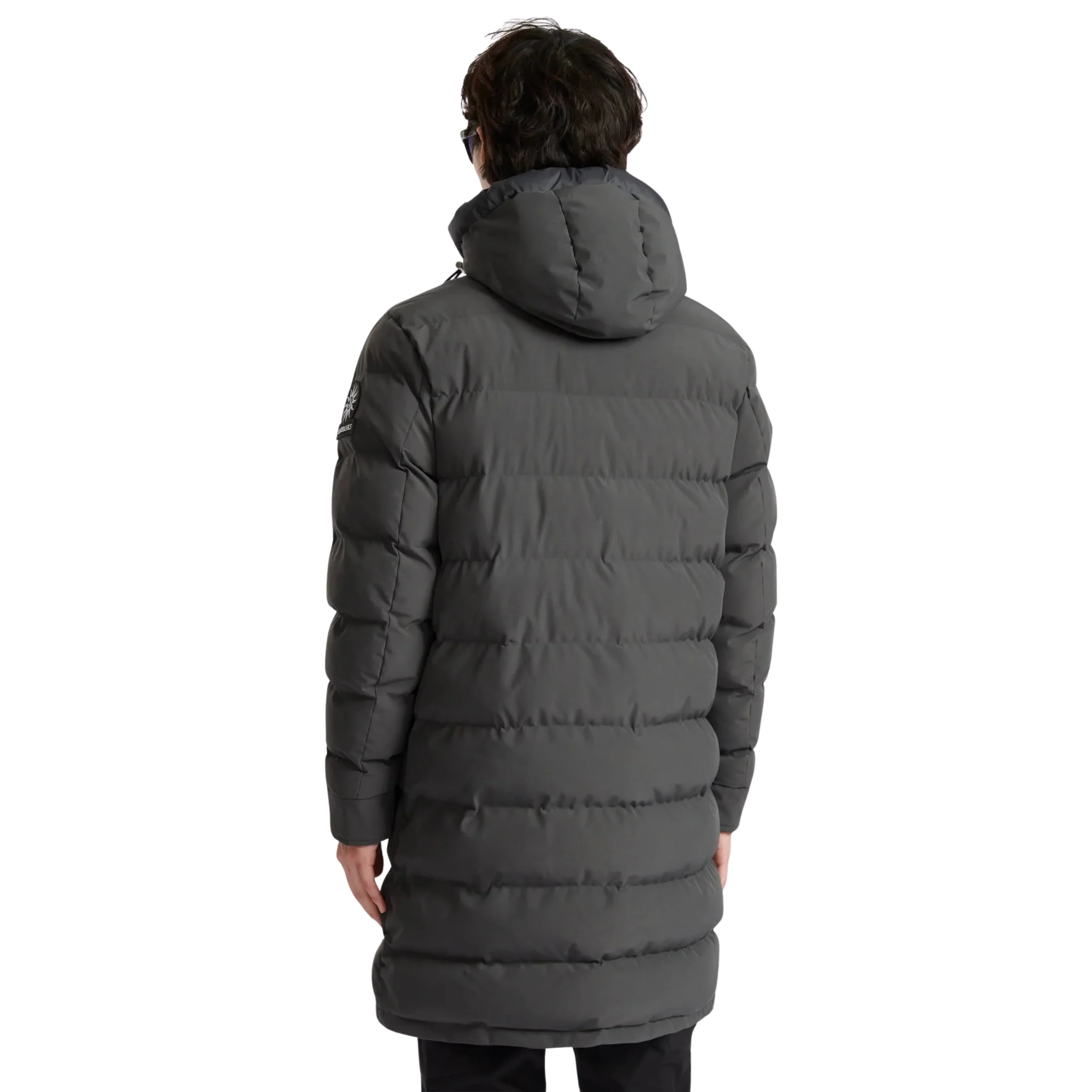 Mens Sandbanks Charcoal Branksome Padded Coat - Image 6