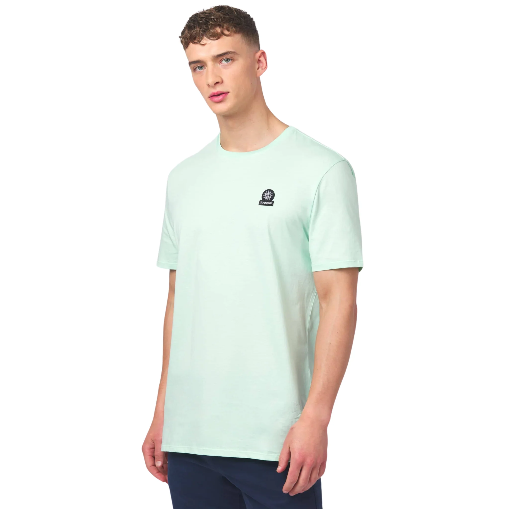Mens Sandbanks Mint Badge Logo S/s T Shirt - Image 3