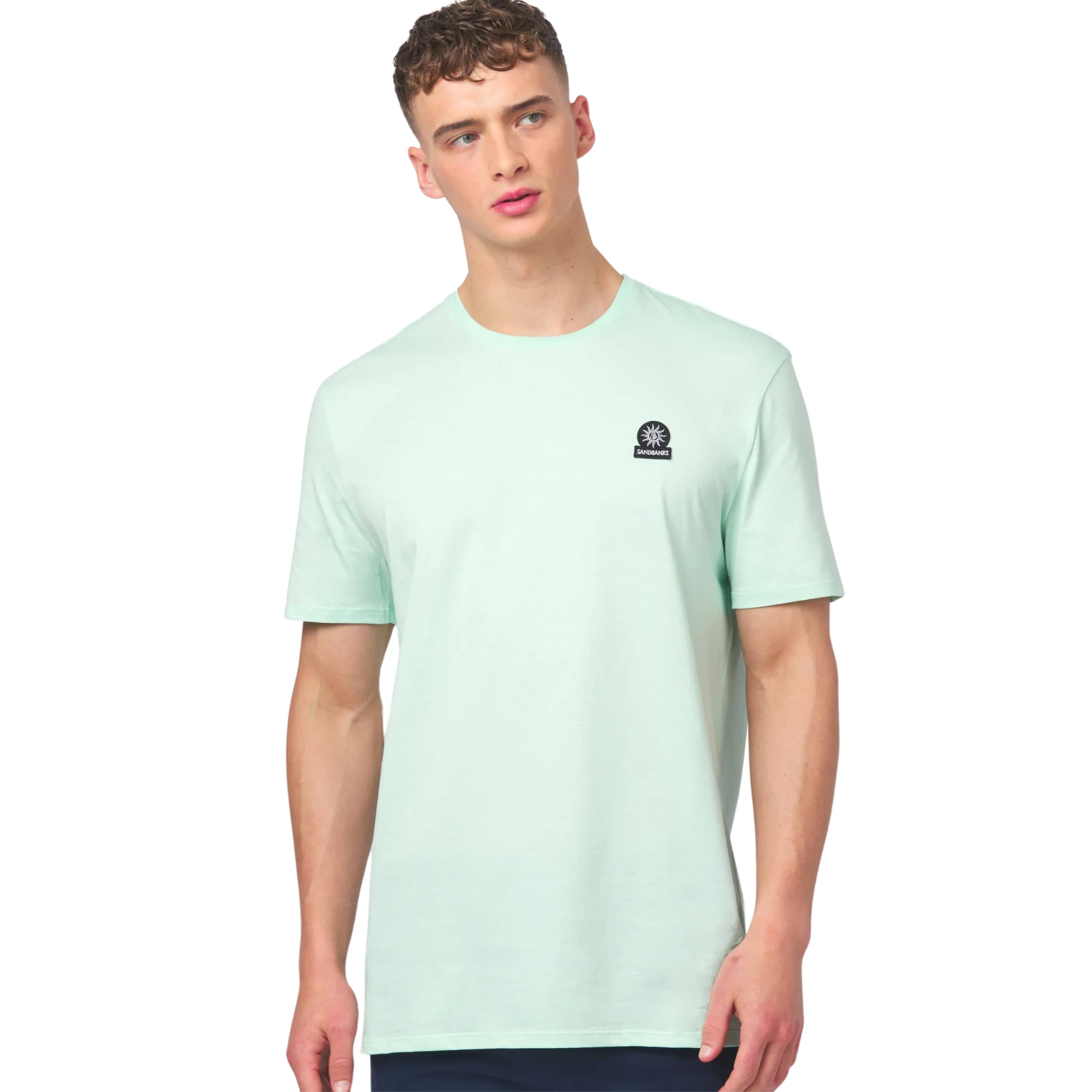 Mens Sandbanks Mint Badge Logo S/s T Shirt - Image 4