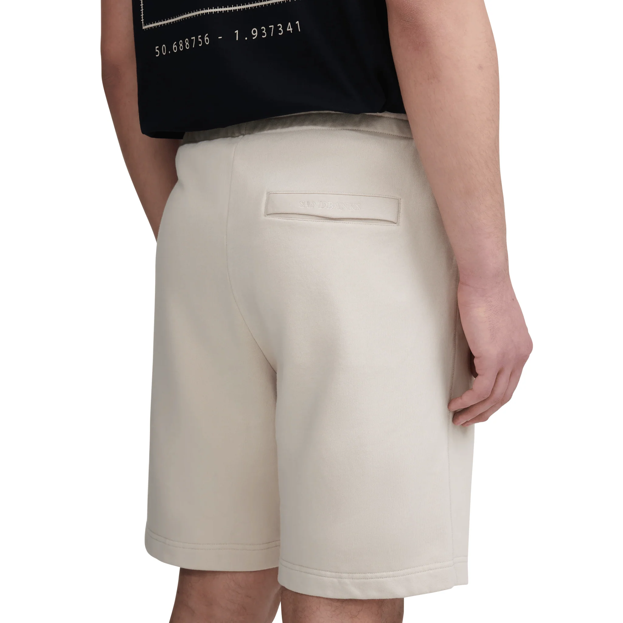 Mens Sandbanks Stone Badge Logo Sweat Shorts - Image 4