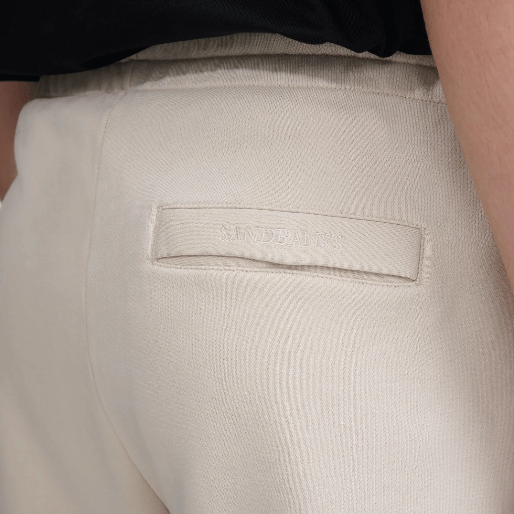 Mens Sandbanks Stone Badge Logo Sweat Shorts - Image 5