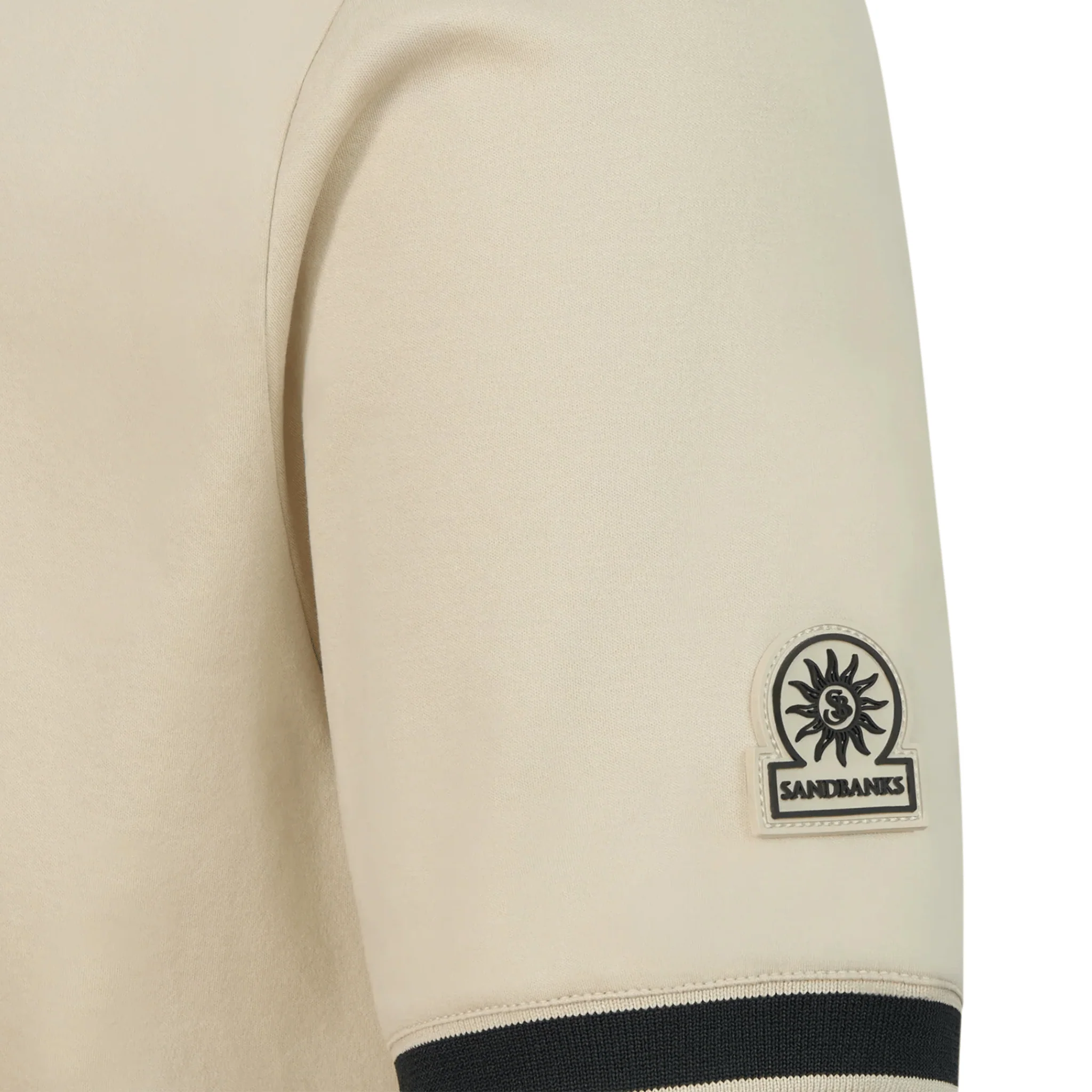Mens Sandbanks Stone Silicone Zip S/s Polo Shirt - Image 4