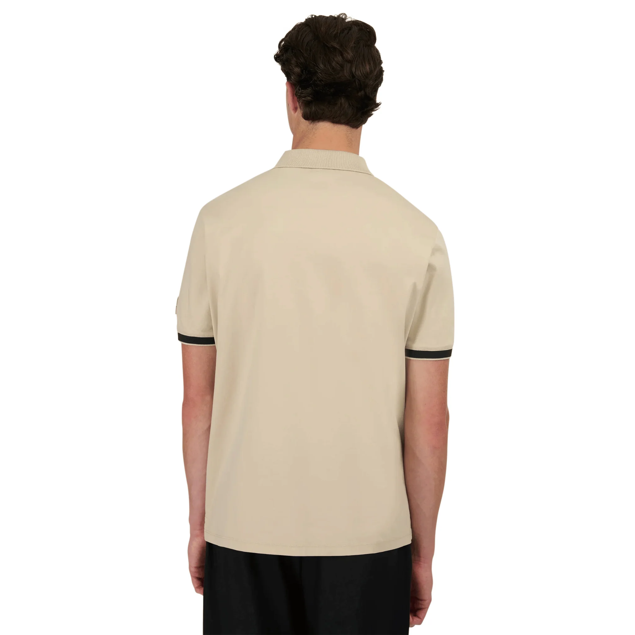 Mens Sandbanks Stone Silicone Zip S/s Polo Shirt - Image 5