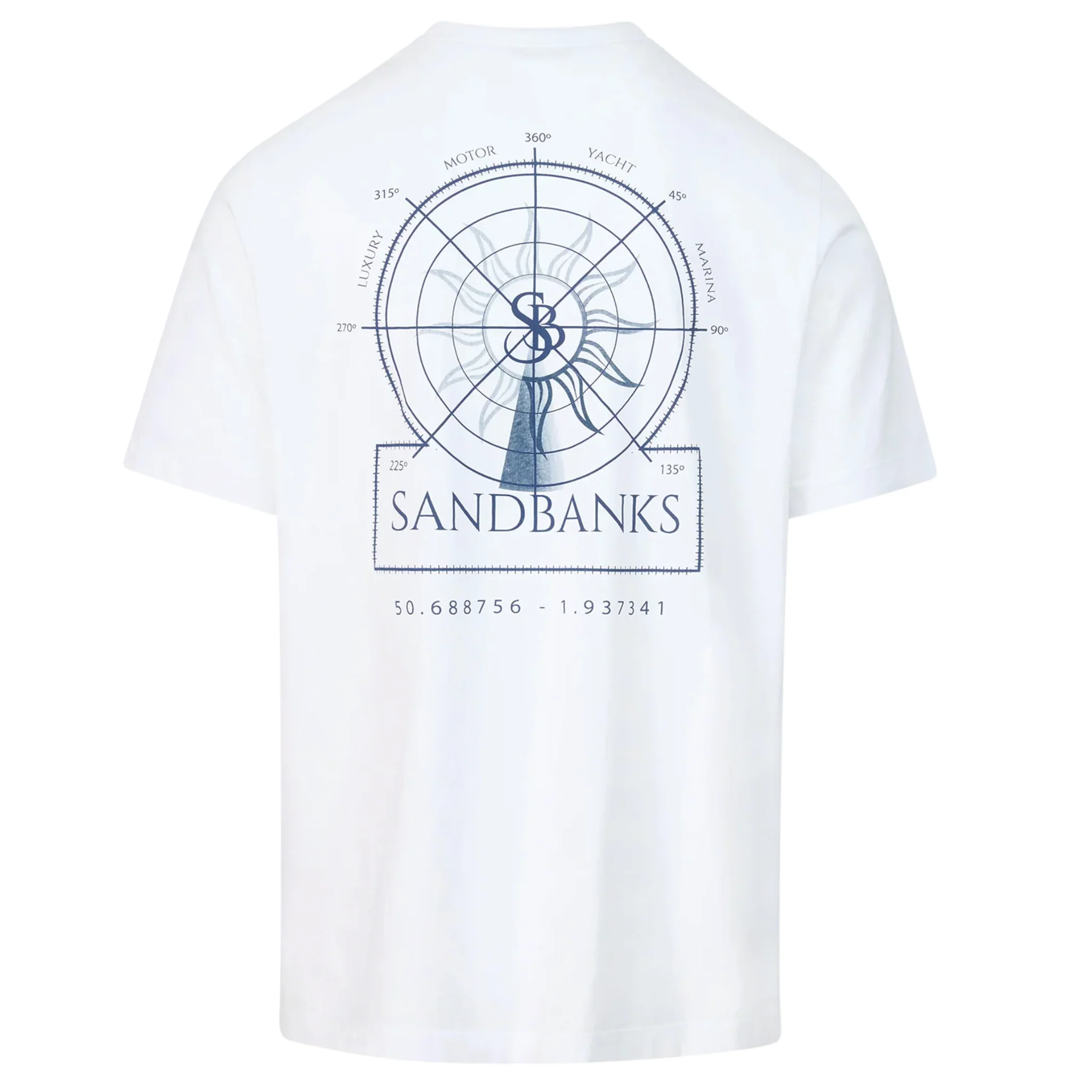 Mens Sandbanks White Sonar S/s T Shirt - Image 2