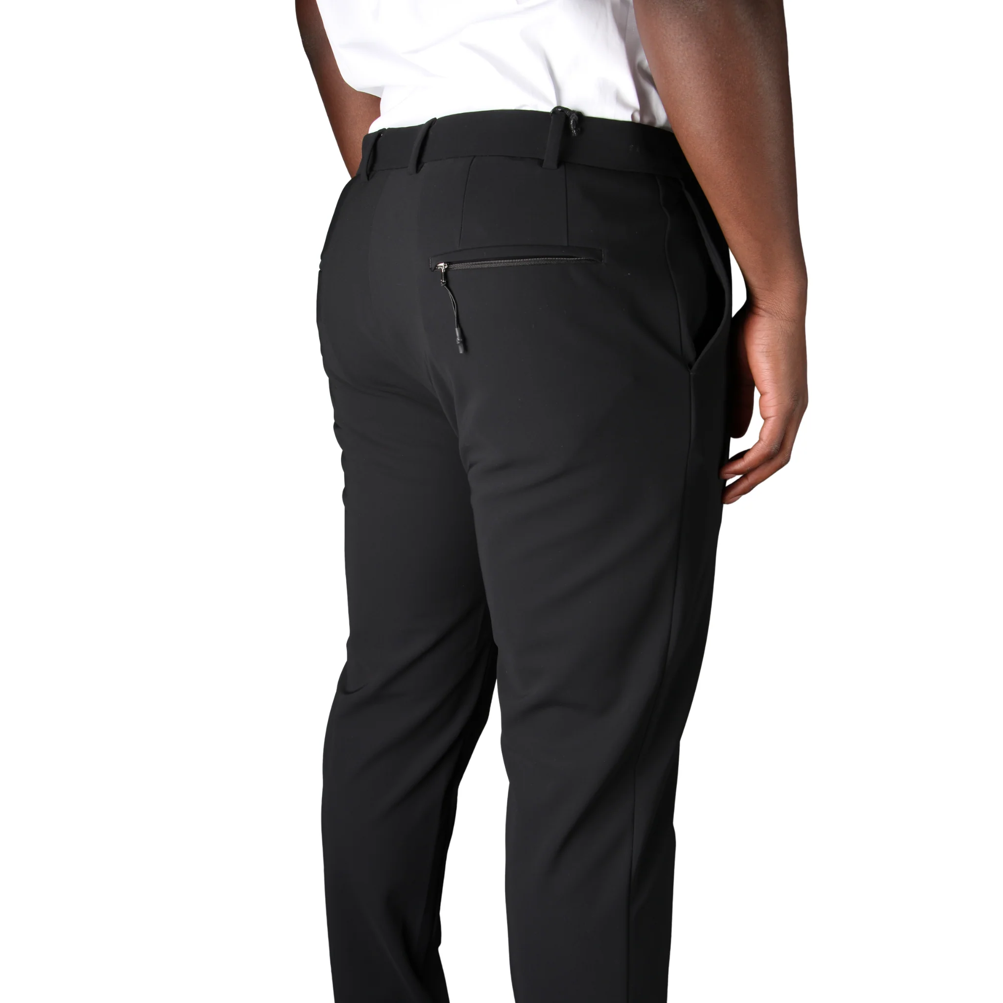 Mens SEINSE Black Tech Smart Trousers - Image 2