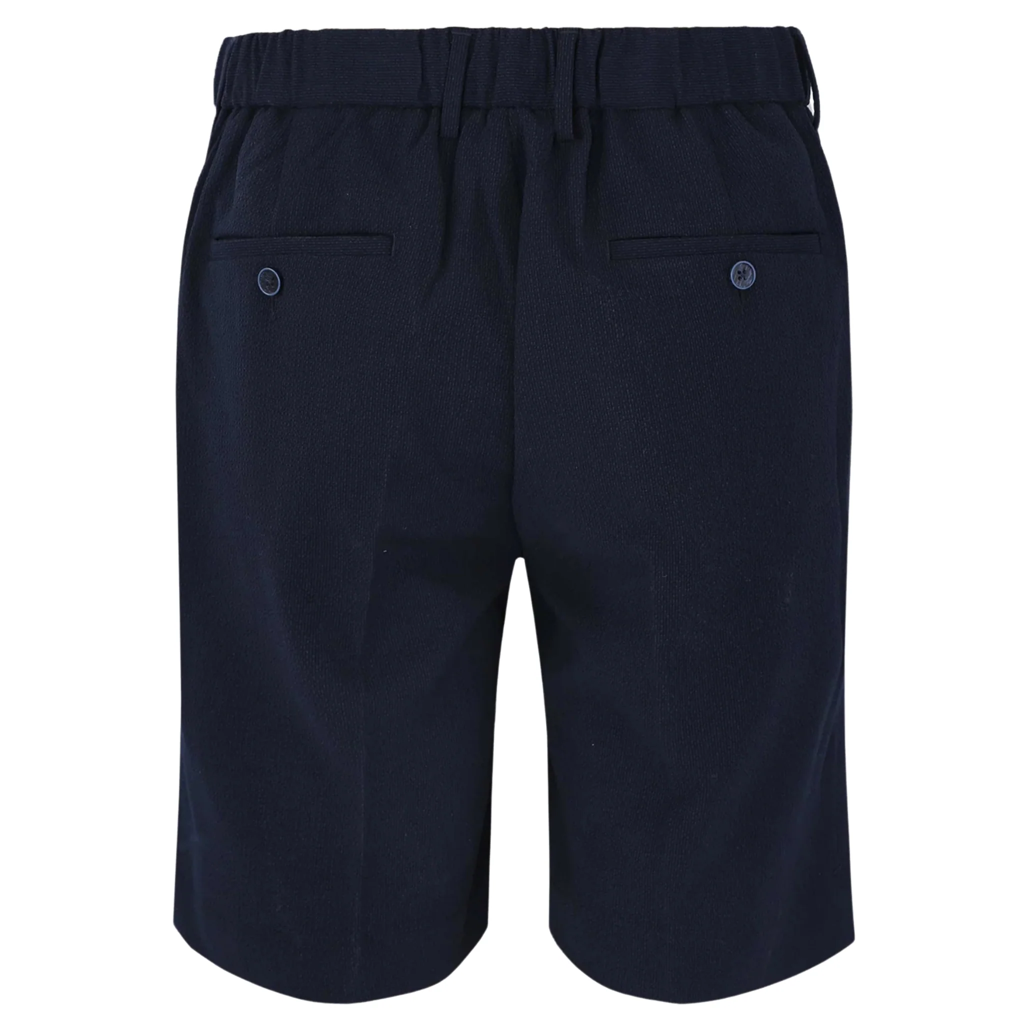 Mens SEINSE Navy Seersucker Shorts - Image 2