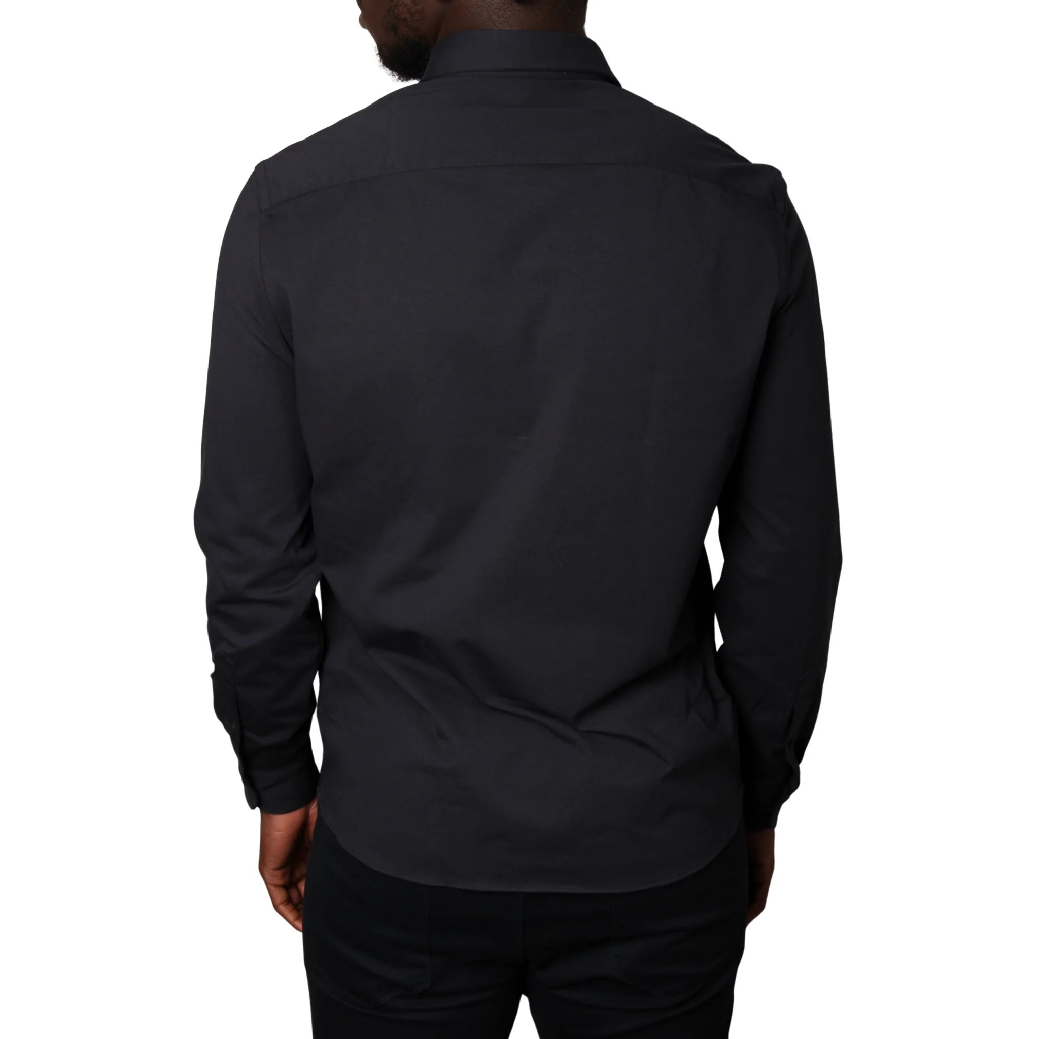 Mens SEINSE Navy Stretch L/s Shirt - Image 3