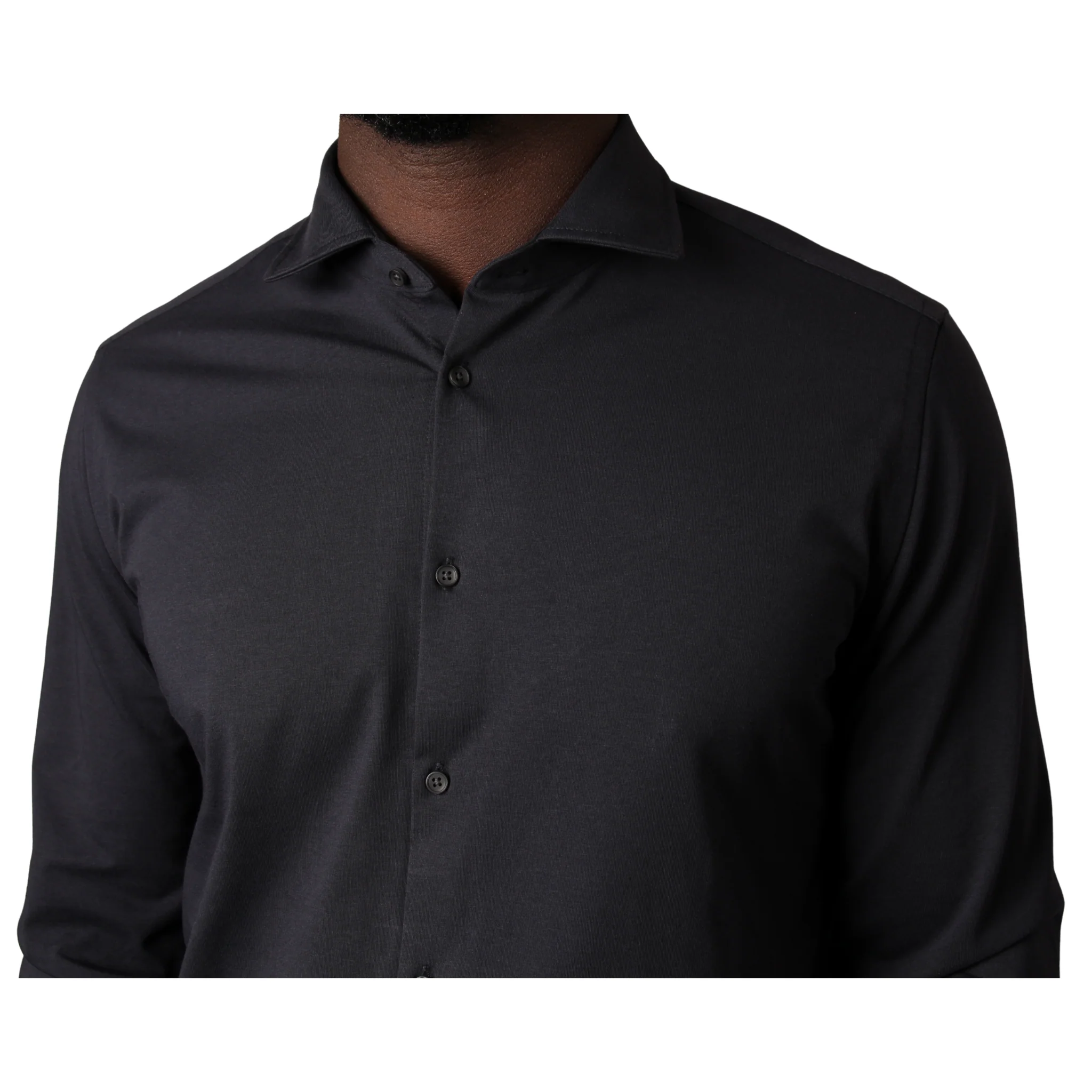 Mens SEINSE Navy Stretch L/s Shirt - Image 4