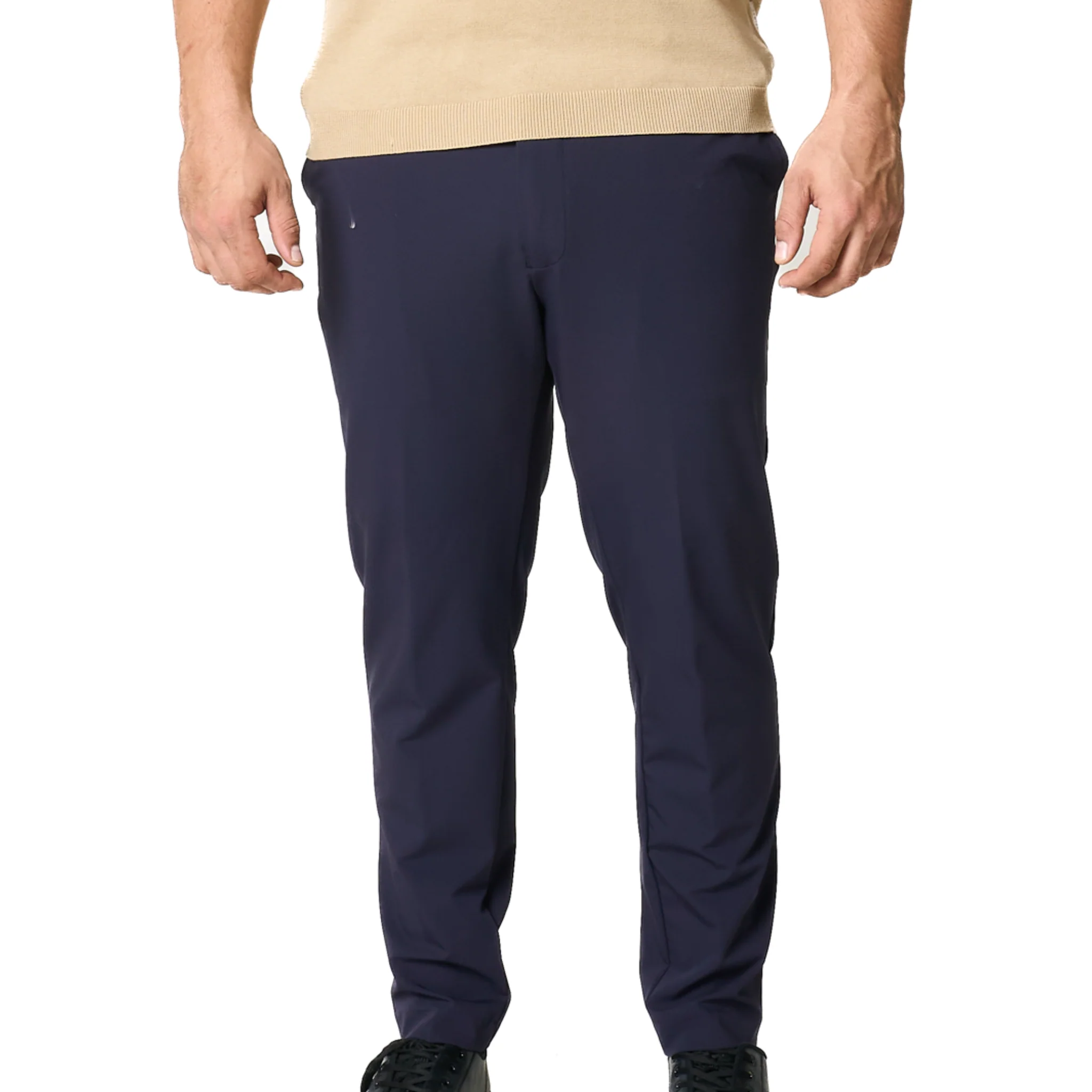 Mens SEINSE Navy Stretch Trousers - Image 2