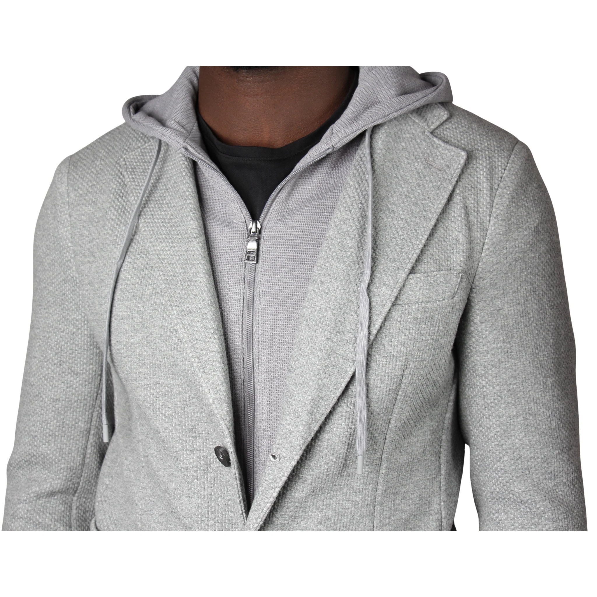 Mens SEINSE Perla Grey Blazer with Insert - Image 3