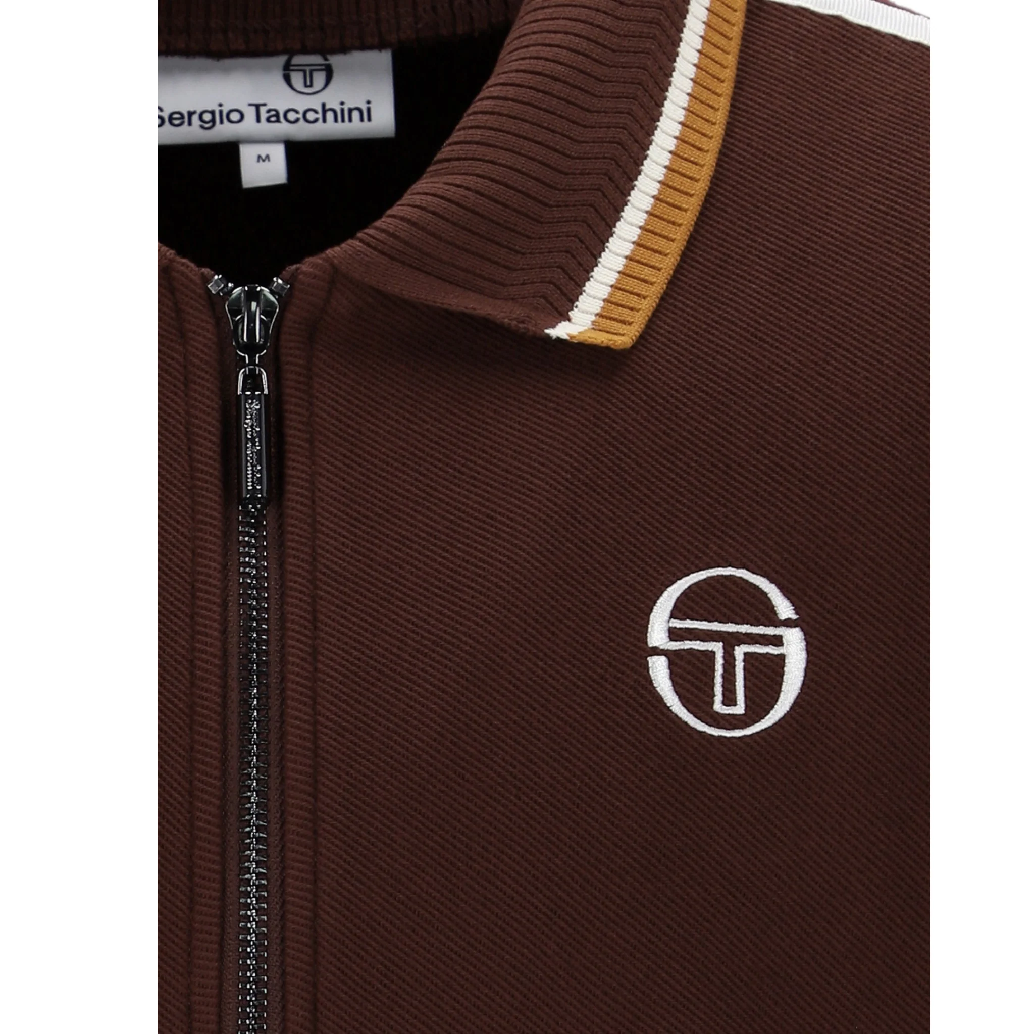 Mens Sergio Tacchini Bitter Chocolate Giorno Track Top - Image 3