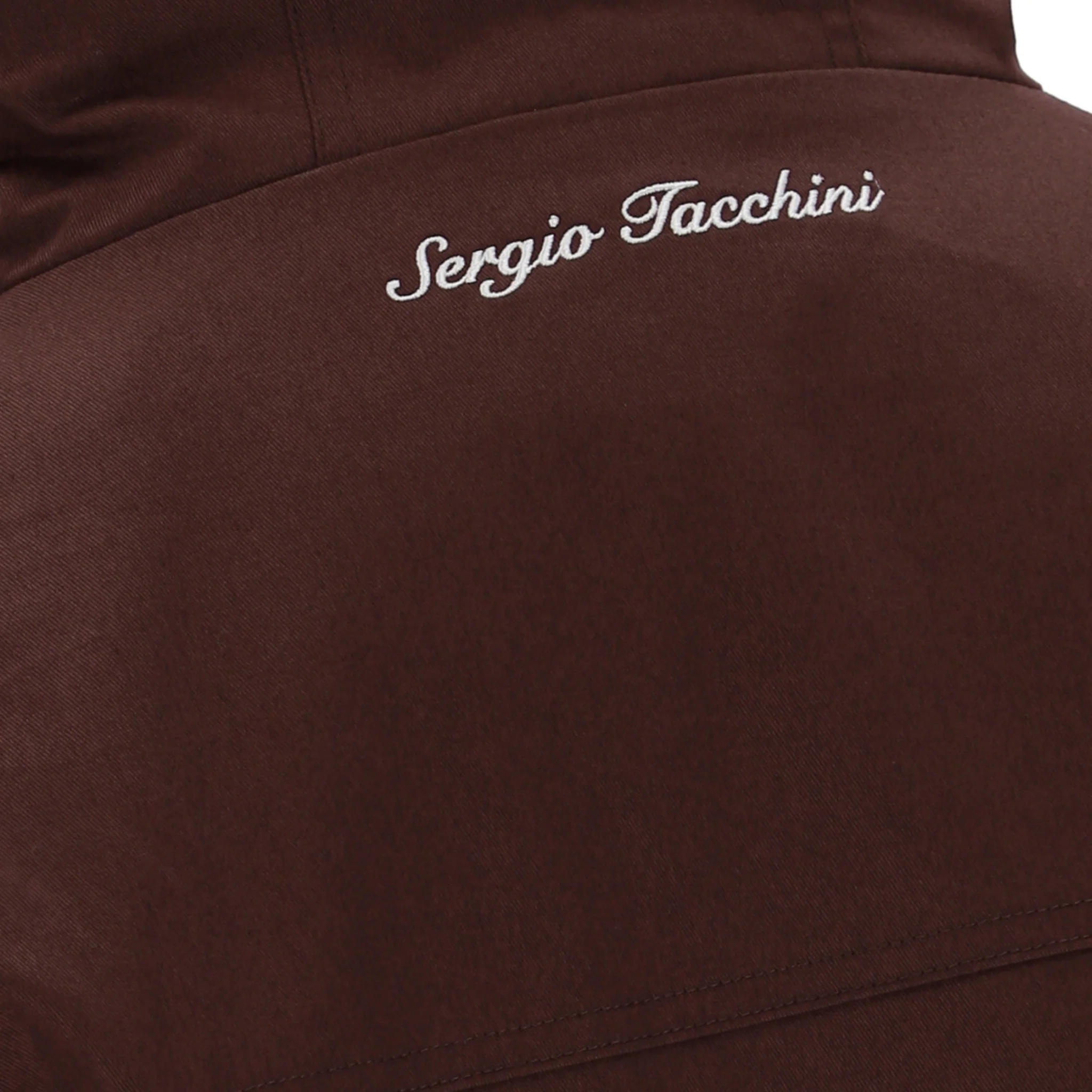 Mens Sergio Tacchini Bitter Chocolate Weaver Hooded Field Jacket - Image 5