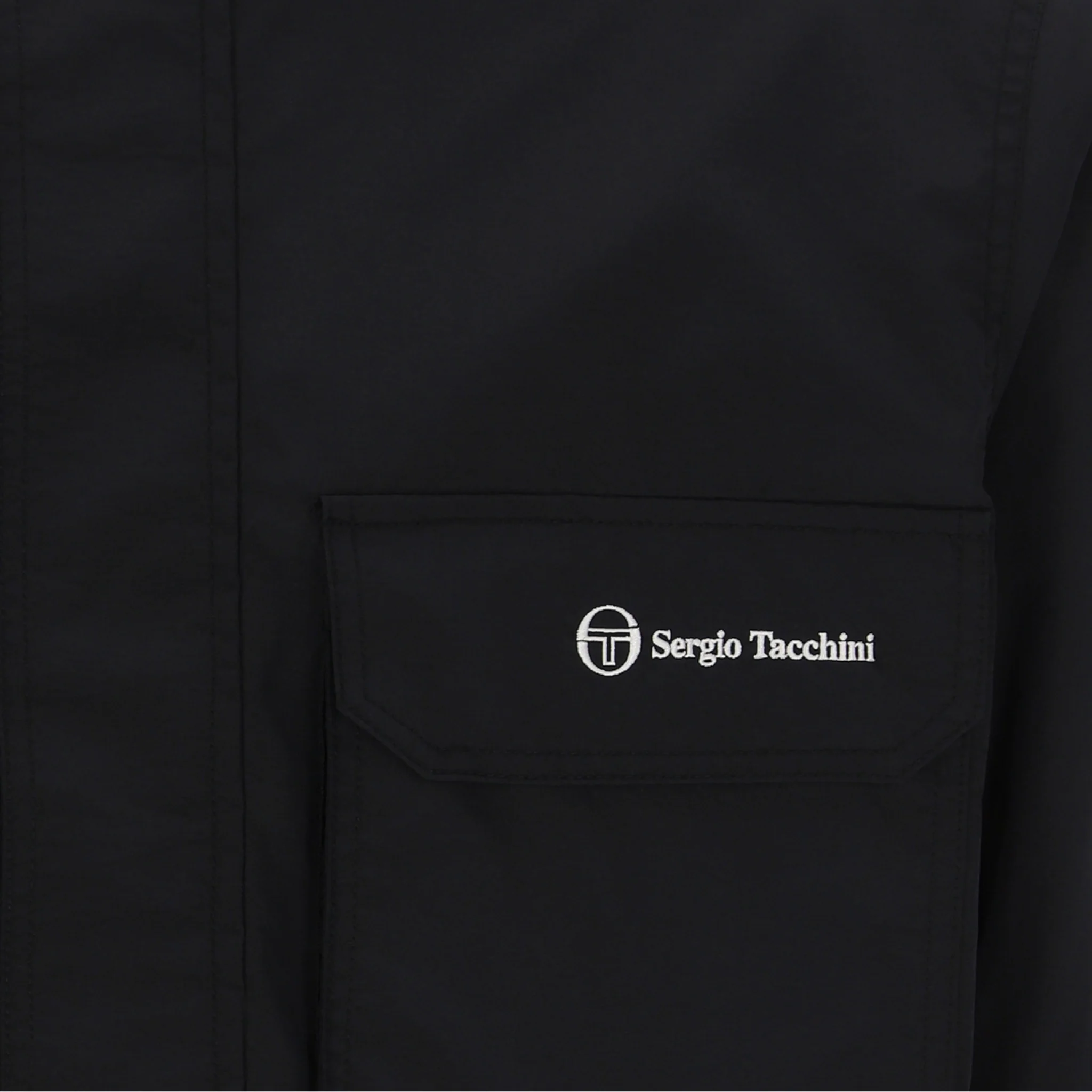 Mens Sergio Tacchini Black Budge Parka Coat - Image 2