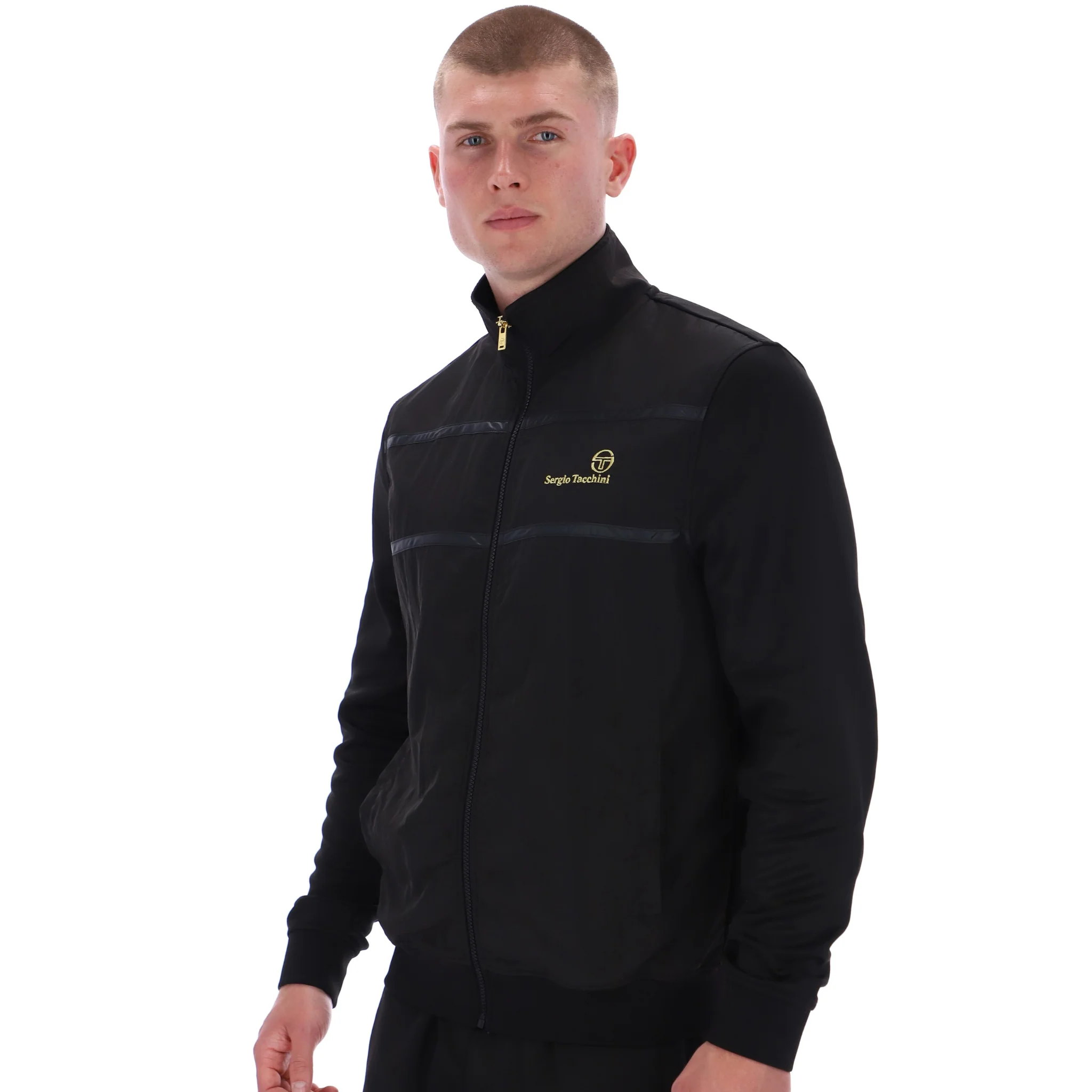 Mens Sergio Tacchini Black Cassio Track Top - Image 3