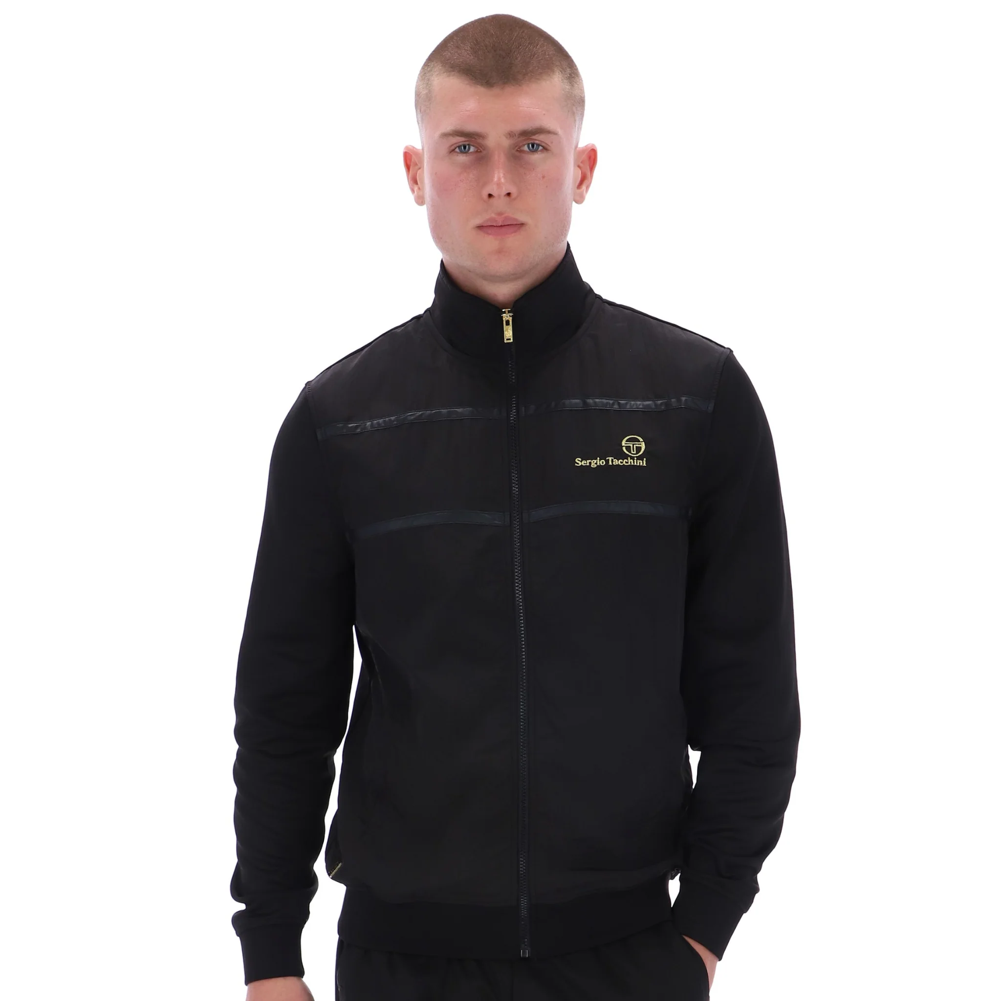 Mens Sergio Tacchini Black Cassio Track Top - Image 4