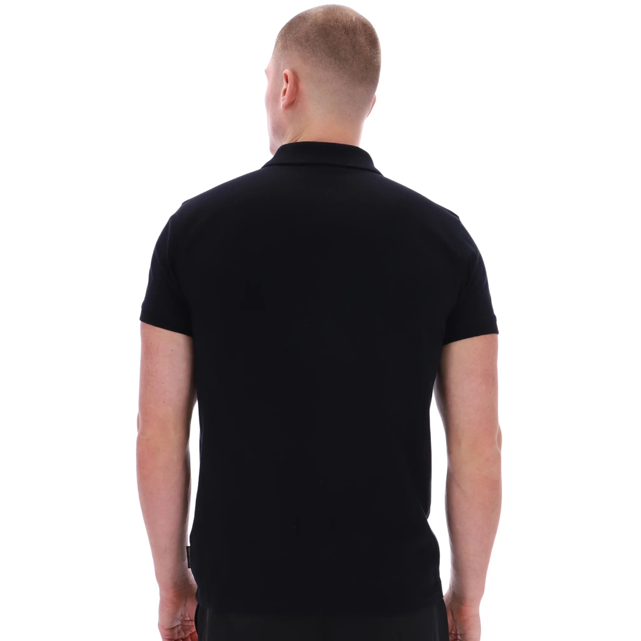 Mens Sergio Tacchini Black/Gold Supermac Primo S/s Polo Shirt - Image 2