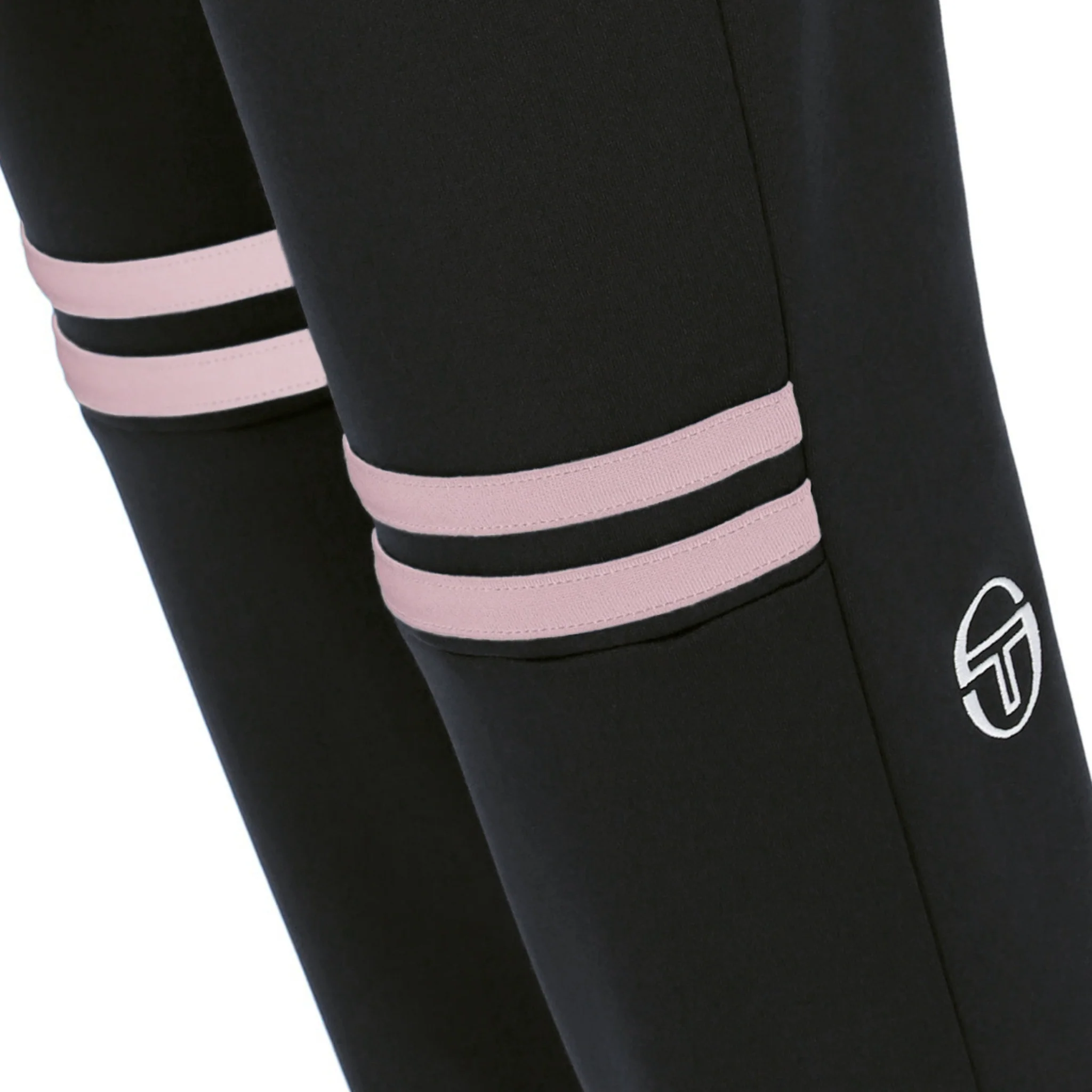 Mens Sergio Tacchini Black/Light Lilac Dallas Track Pants - Image 4