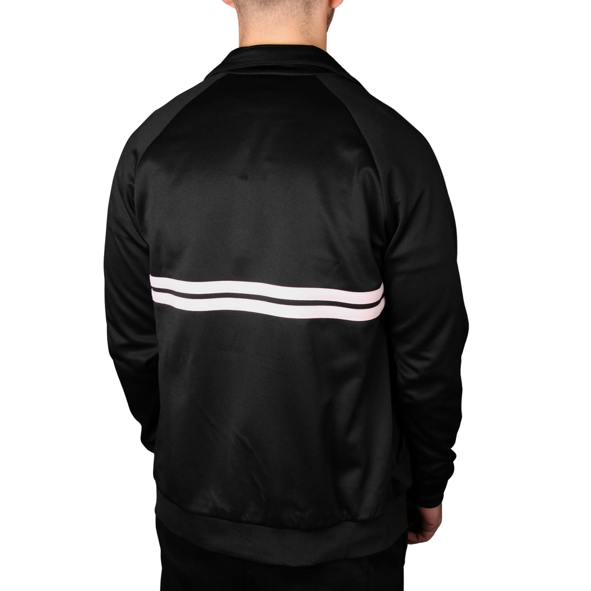 Mens Sergio Tacchini Black/Light Lilac Dallas Track Top - Image 2