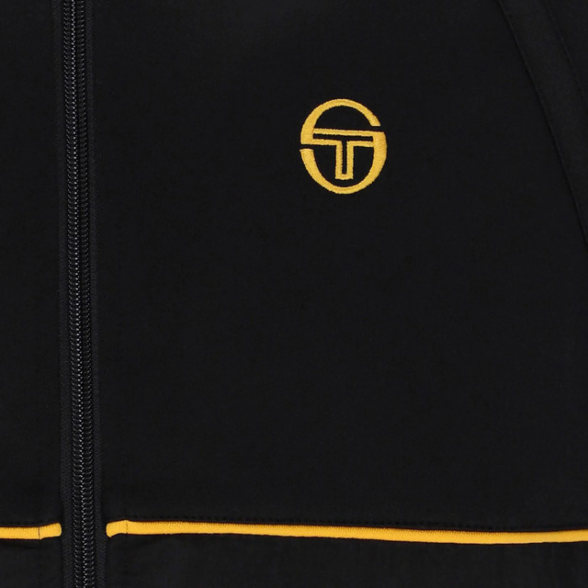 Mens Sergio Tacchini Black New Catania Track Top - Image 2