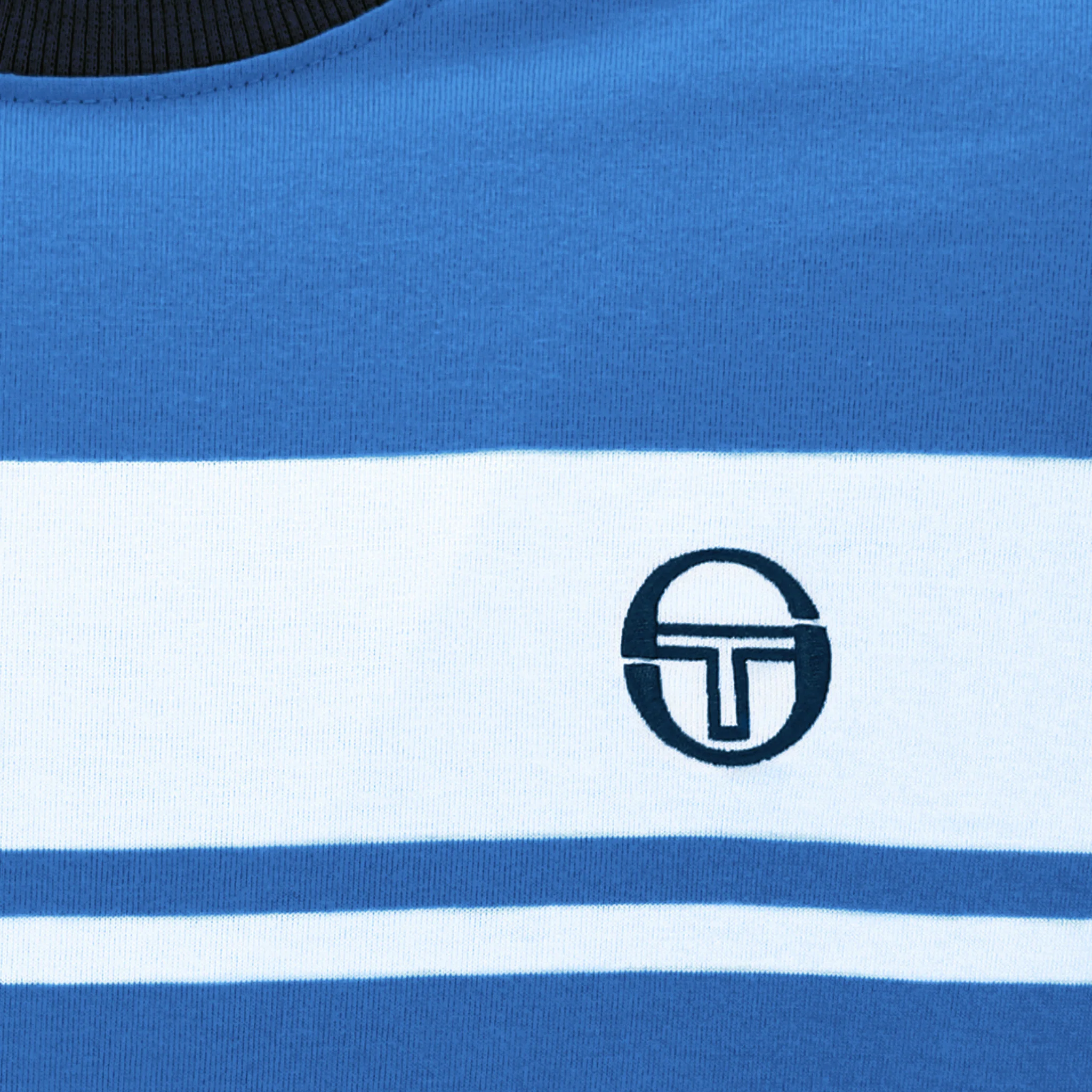 Mens Sergio Tacchini Directoire Blue/White Master S/s T Shirt - Image 3