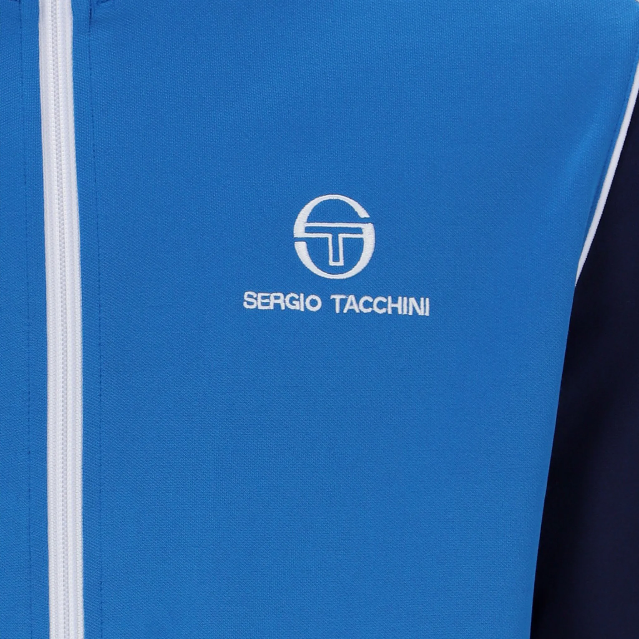 Mens Sergio Tacchini Directoire Maritime Blue Drive Track Top - Image 2