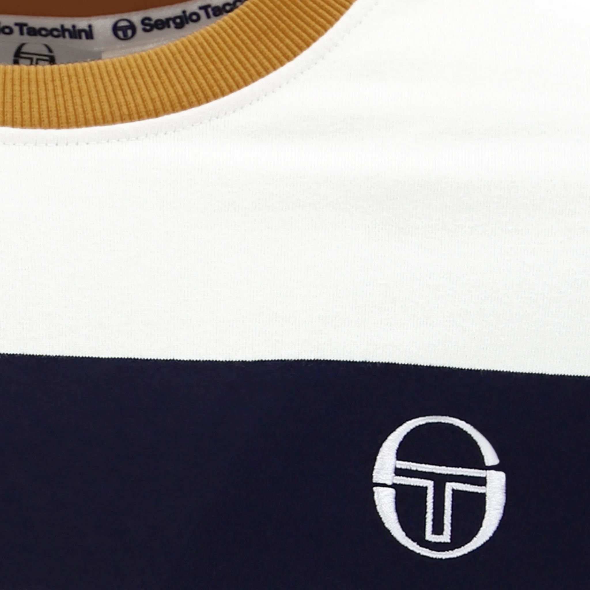 Mens Sergio Tacchini Gardenia/Blue/Pumpkin Spice Master S/s T Shirt - Image 2