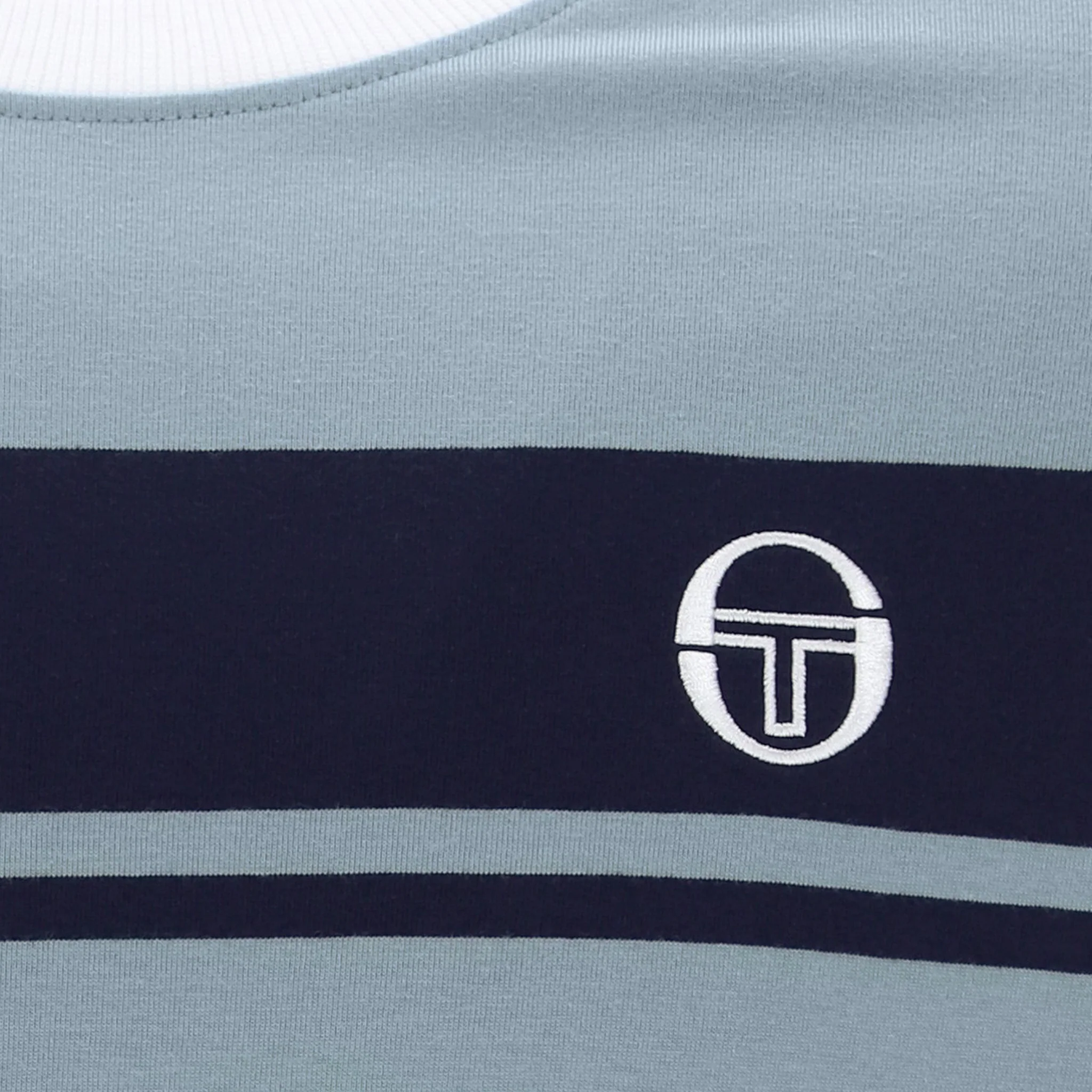 Mens Sergio Tacchini Lead/Maritime Blue/White Master S/s T Shirt - Image 3