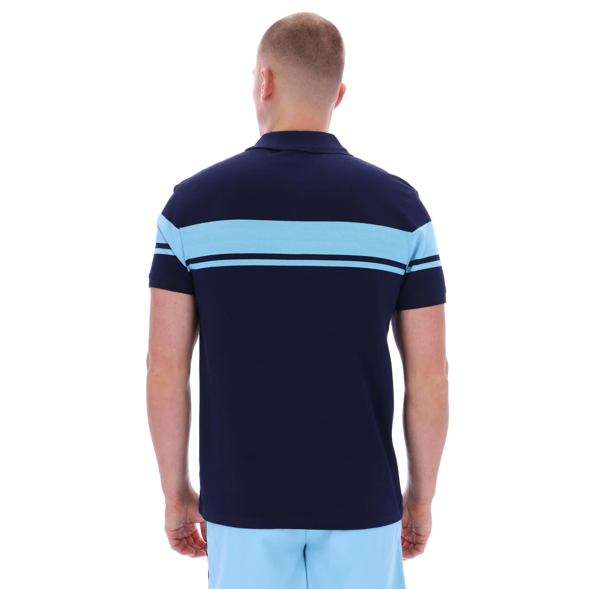 Mens Sergio Tacchini Maritime Blue/Baltic Sea Young Line S/s Polo Shirt - Image 4