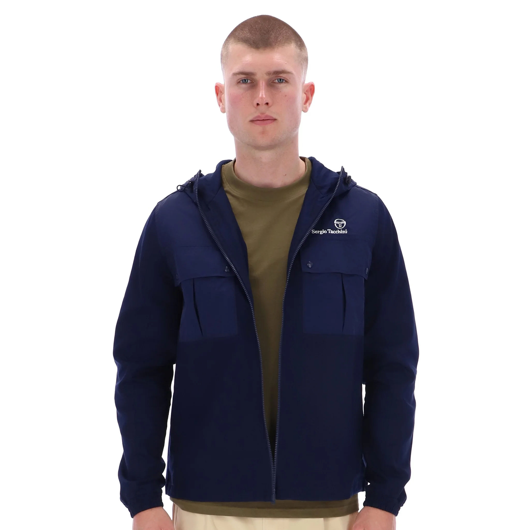 Mens Sergio Tacchini Maritime Blue Calisti Hooded Jacket - Image 4