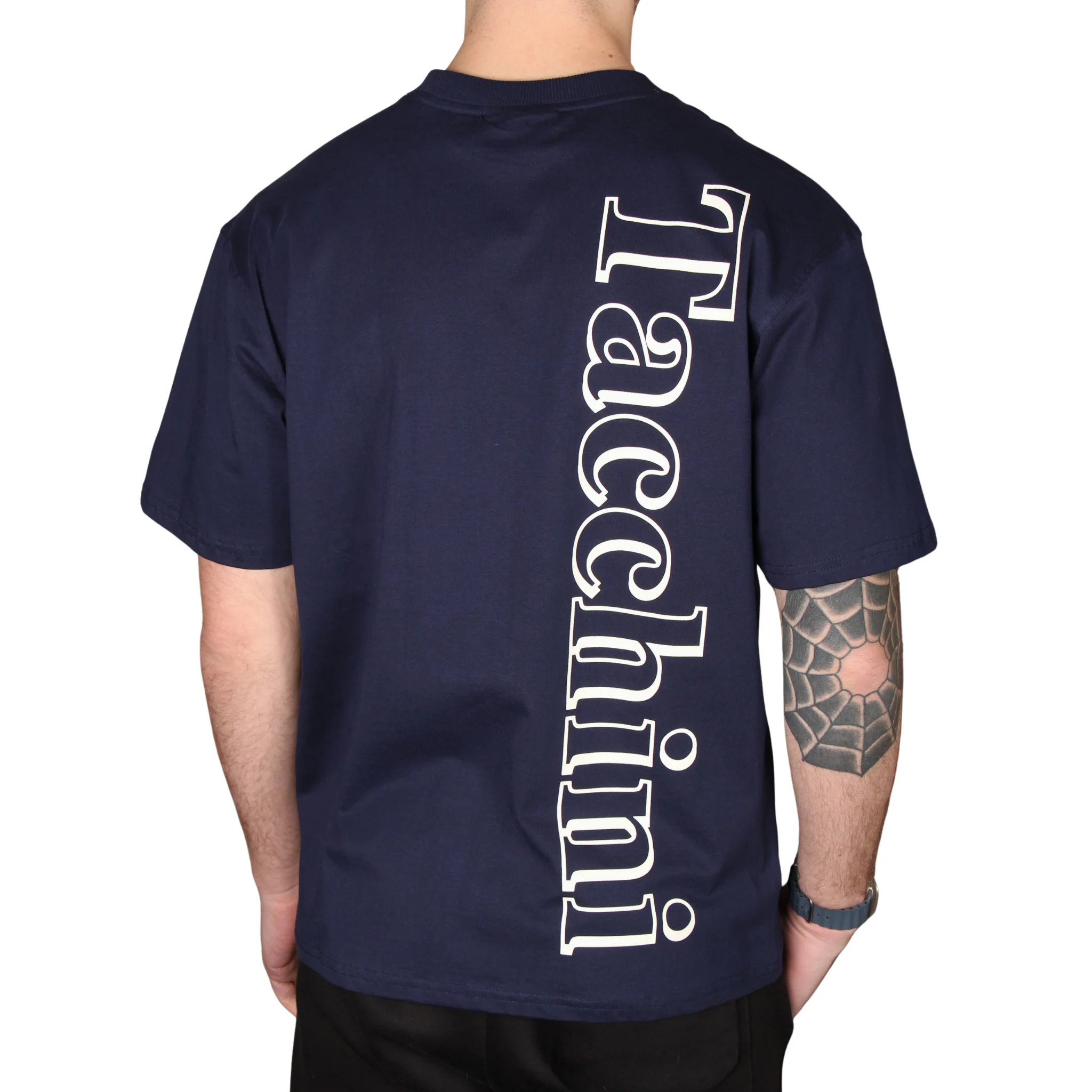 Mens Sergio Tacchini Maritime Blue Furato Graphic S/s T Shirt - Image 2