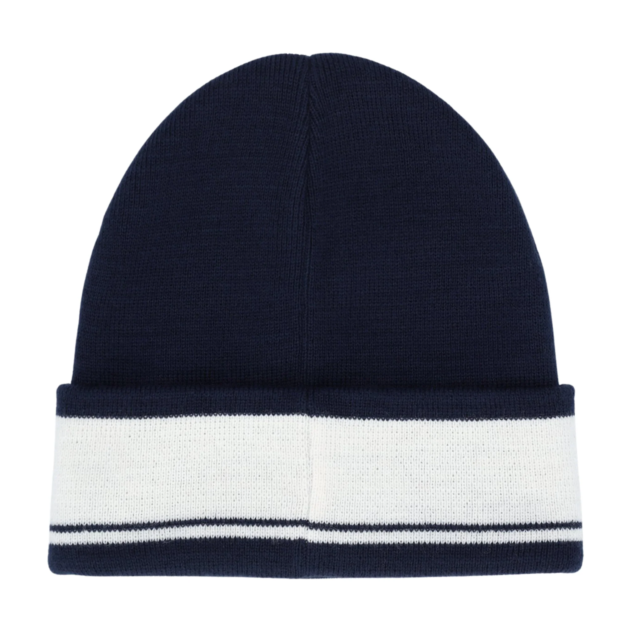 Mens Sergio Tacchini Maritime Blue/Gardenia Sellarz Striped Beanie - Image 2