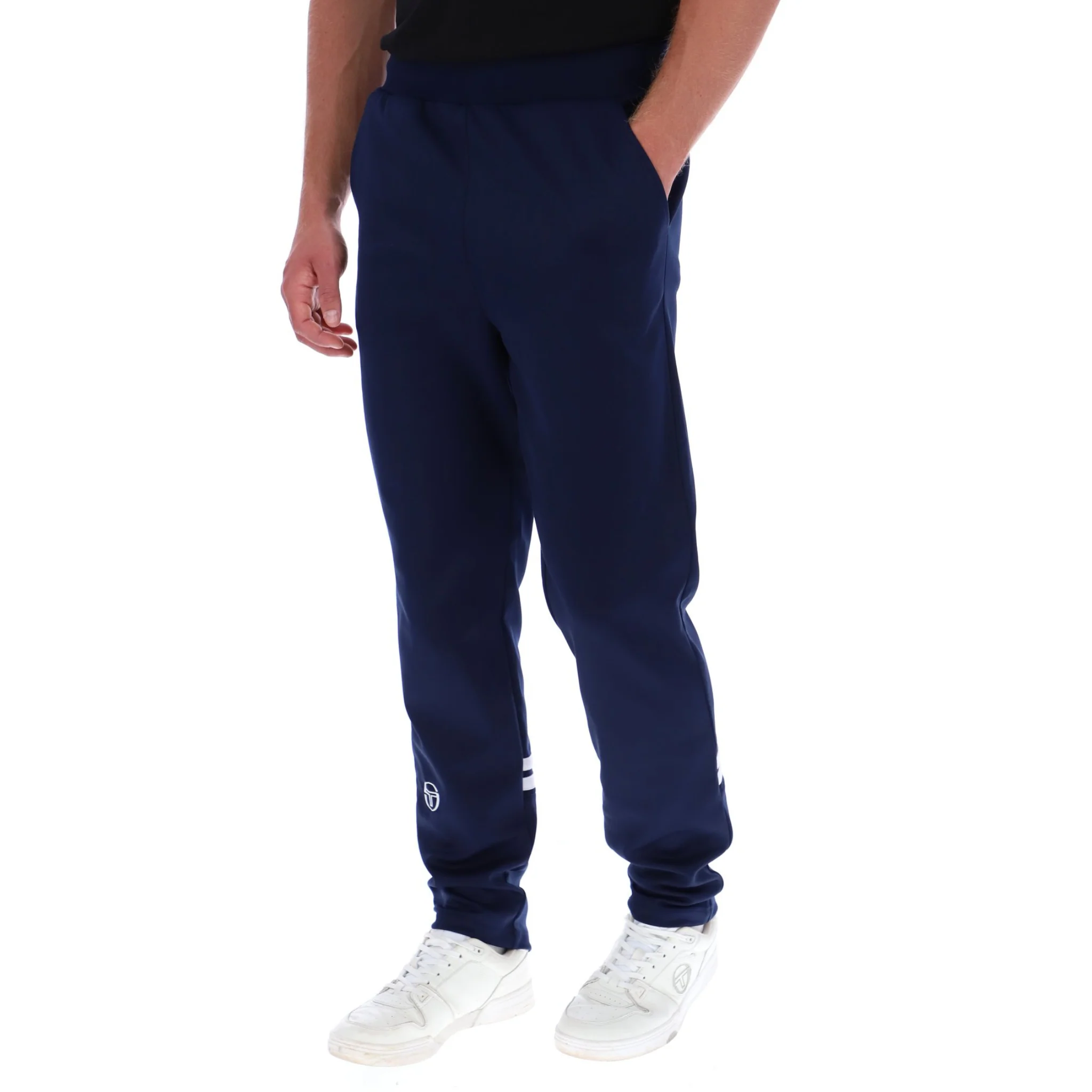 Mens Sergio Tacchini Maritime Blue/White Orion Track Pants - Image 3