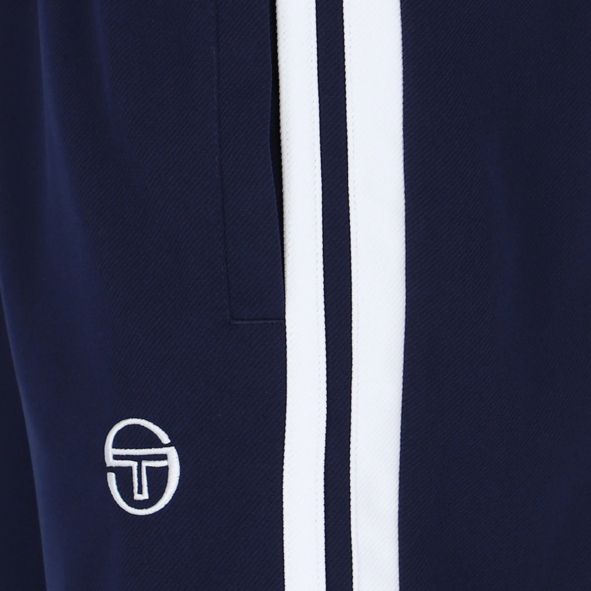 Mens Sergio Tacchini Maritime Blue/White Pietrapertosa Shorts - Image 3