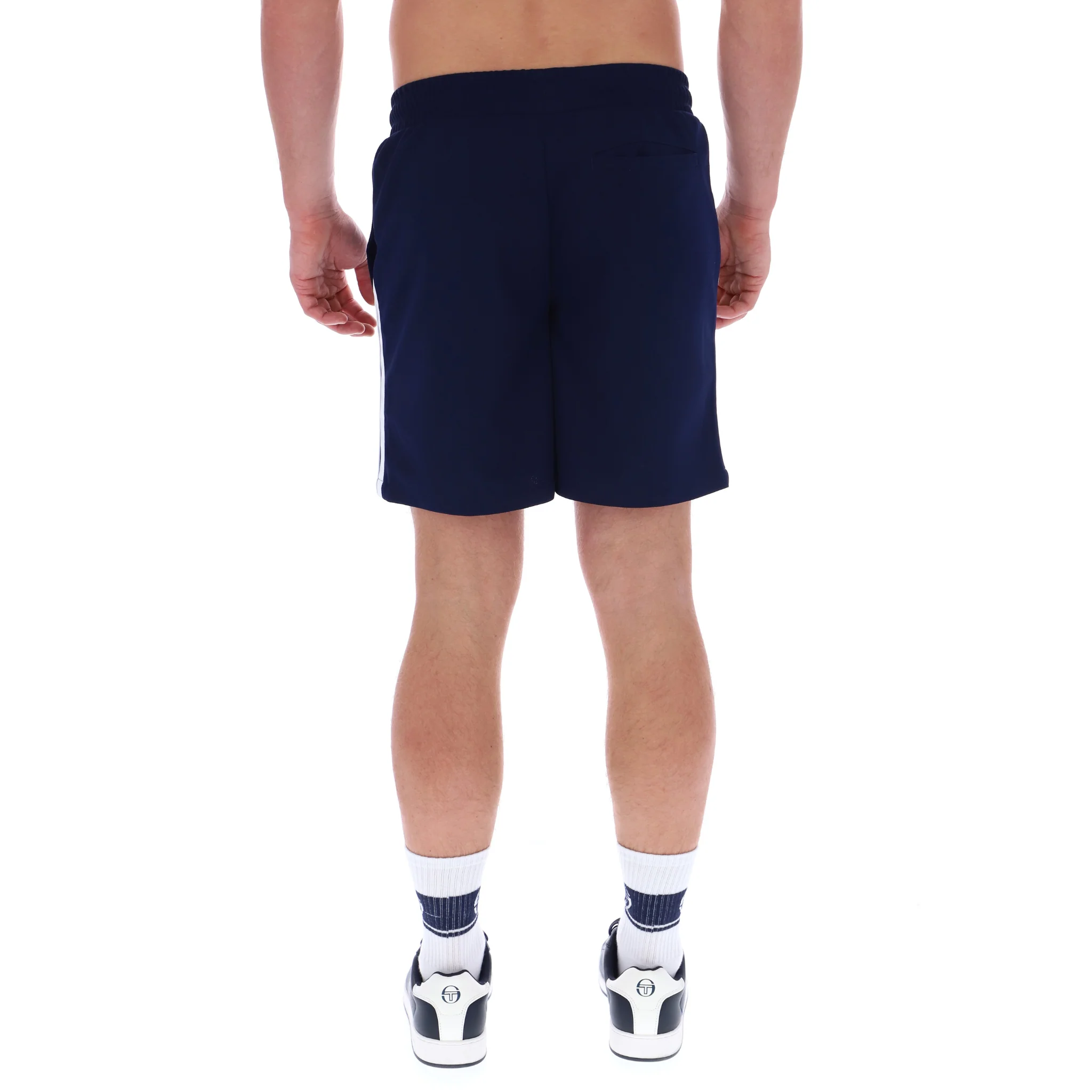 Mens Sergio Tacchini Maritime Blue/White Pietrapertosa Shorts - Image 4