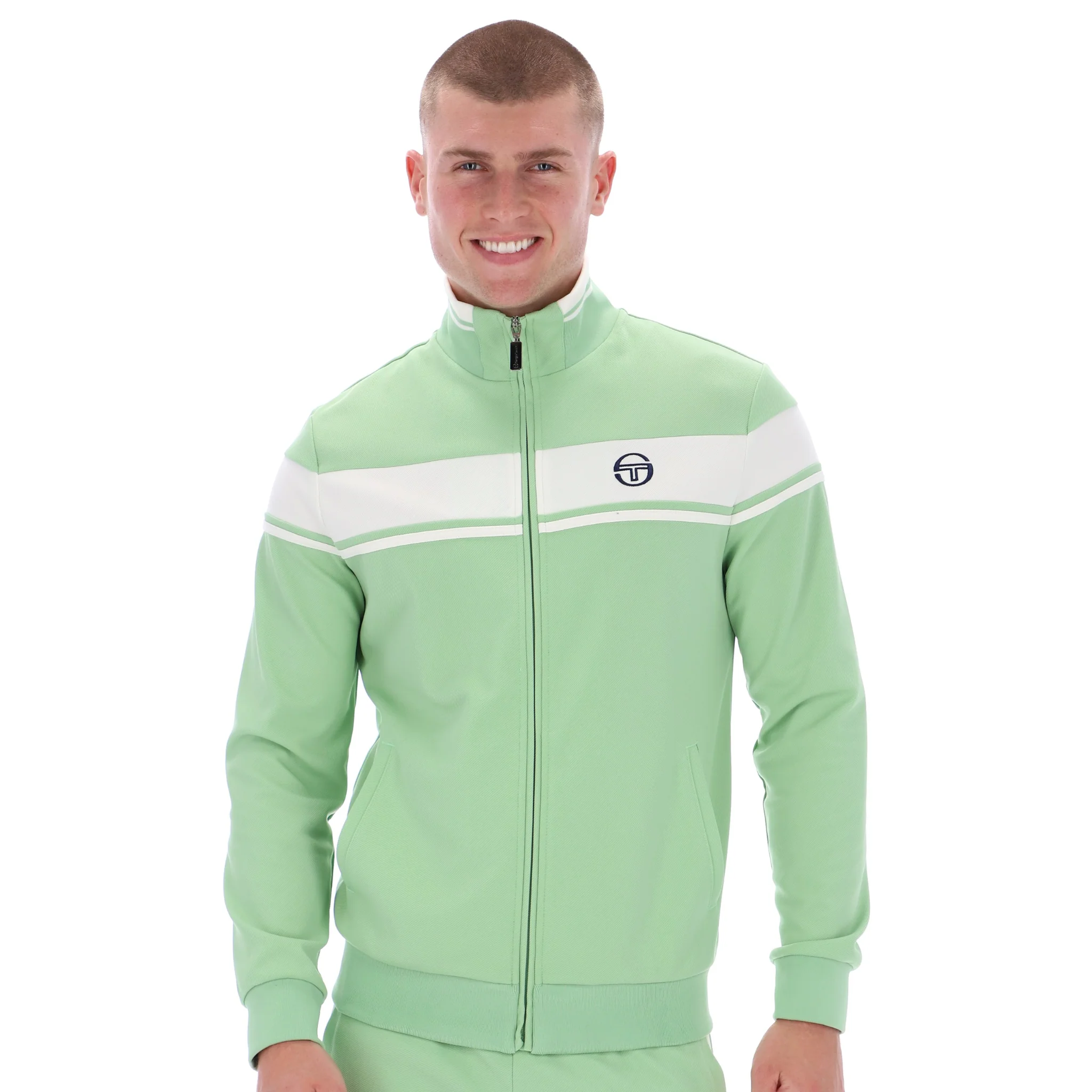 Mens Sergio Tacchini Quiet Green/Gardenia Damarindo Track Top - Image 3