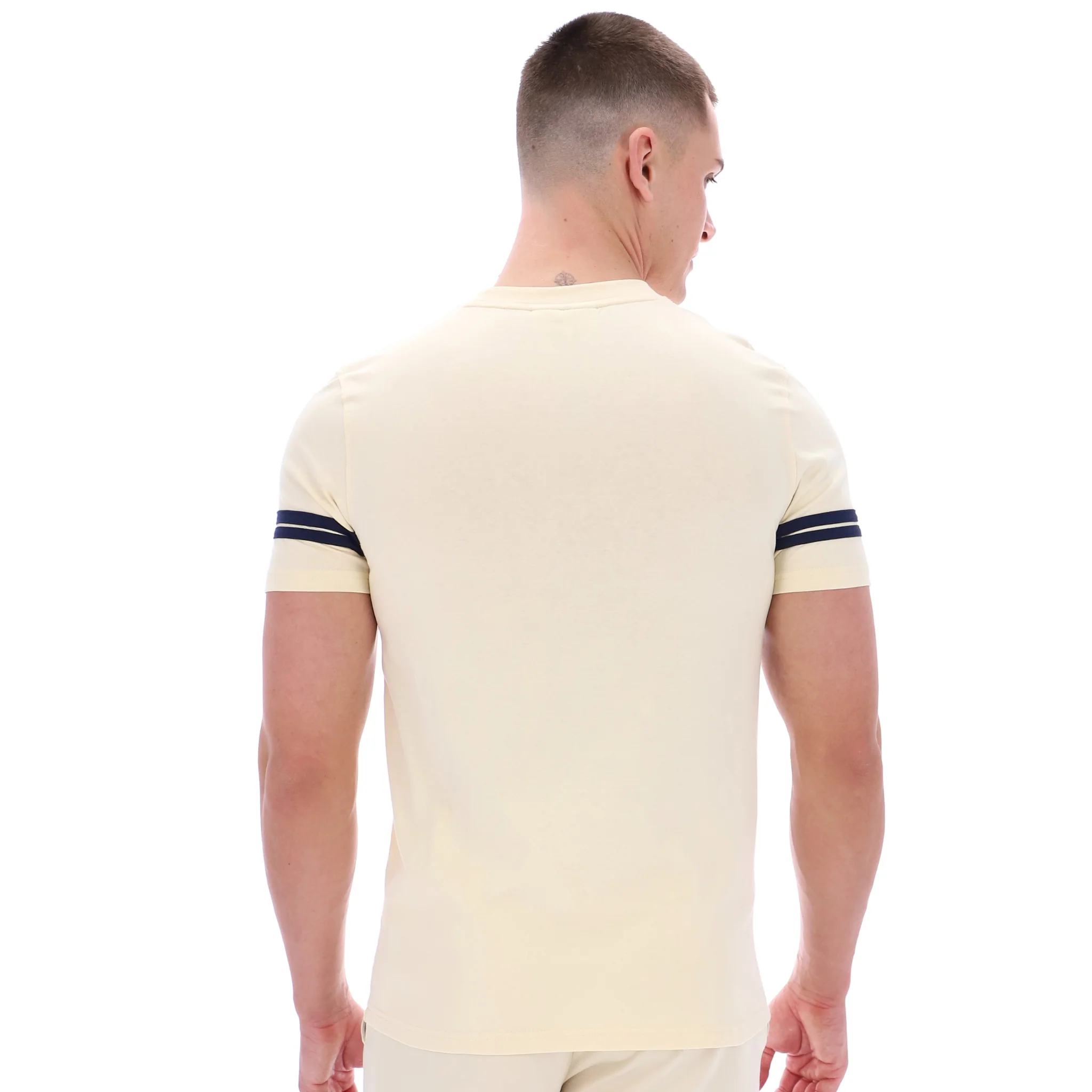 Mens Sergio Tacchini Sandshell/Maritime Grello S/s T Shirt - Image 3