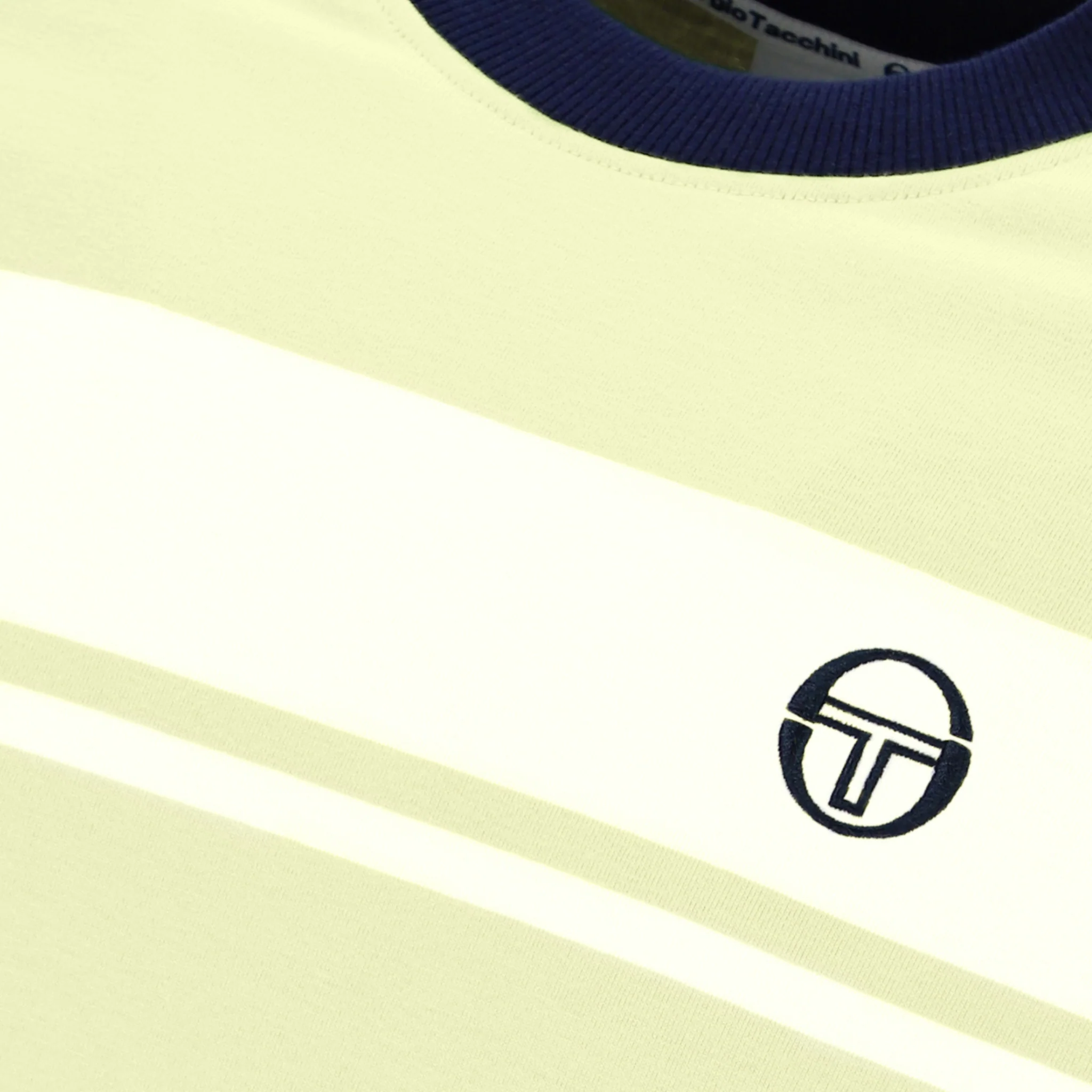 Mens Sergio Tacchini Wax Yellow/White/Black Master S/s T Shirt - Image 2