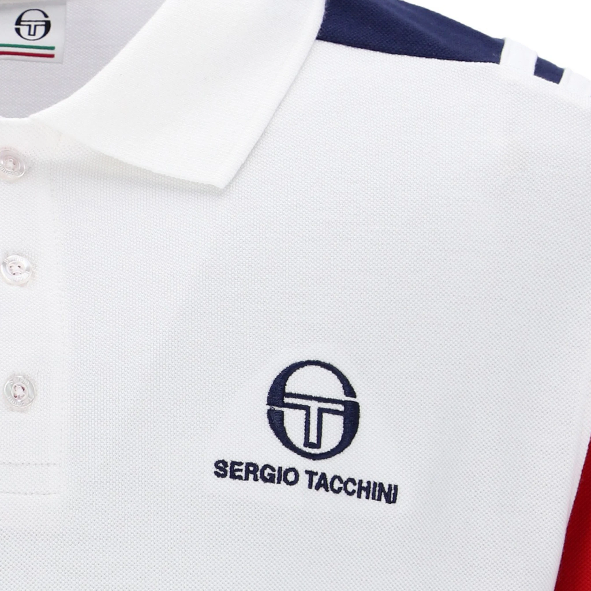 Mens Sergio Tacchini White/Adrenaline Rush Drive S/s Polo - Image 2