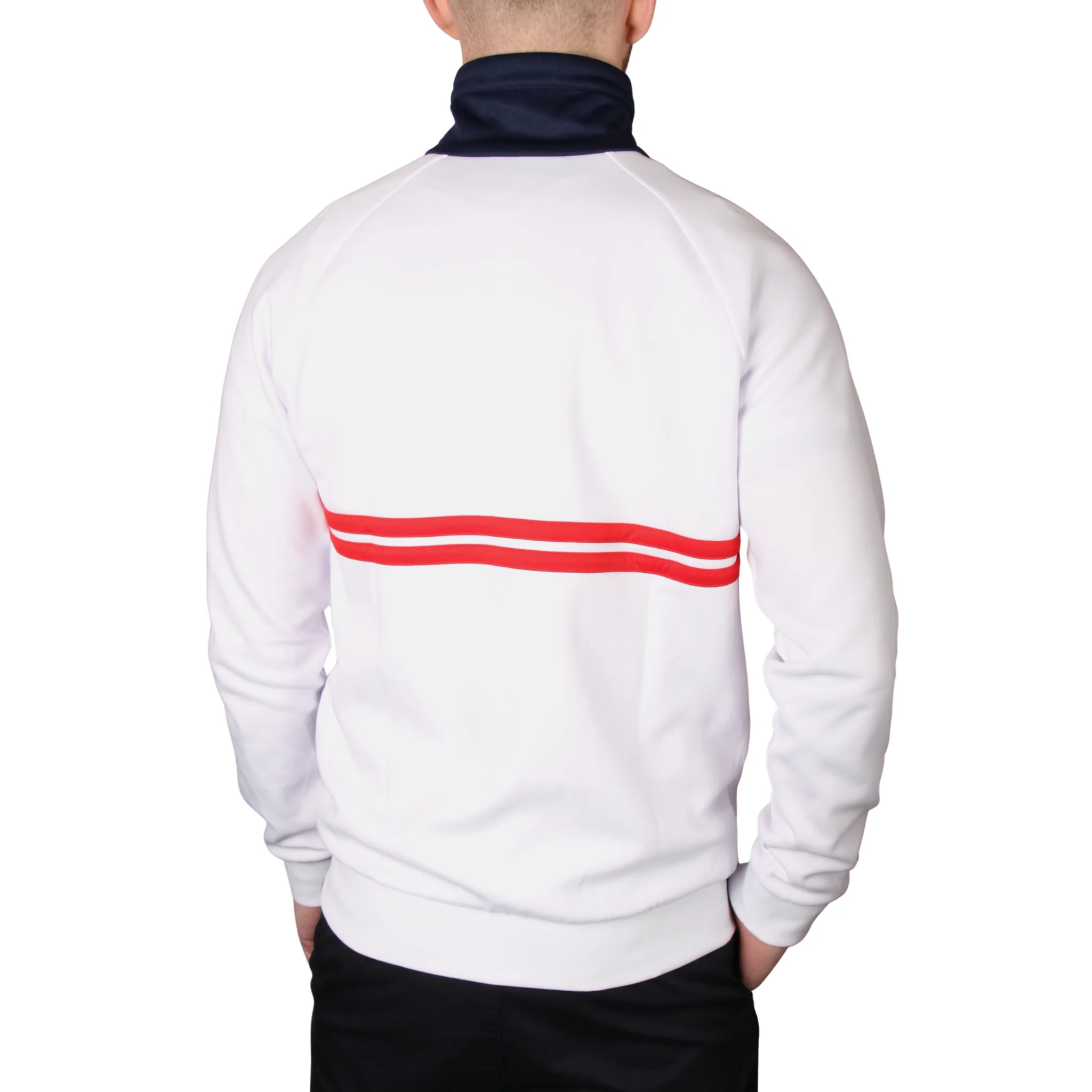 Mens Sergio Tacchini White/Maritime Blue/Adrenaline Rush Dallas Track Top - Image 2