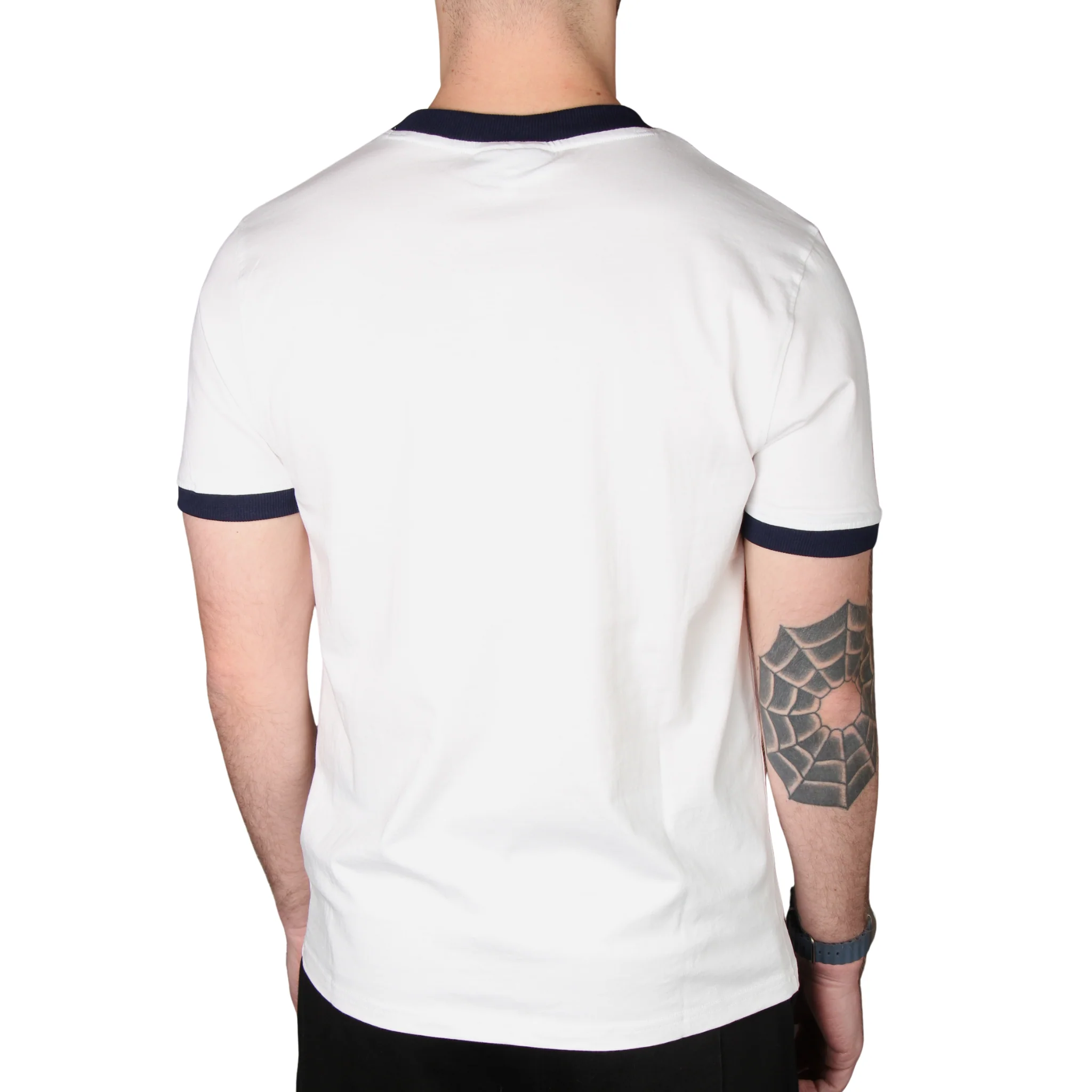 Mens Sergio Tacchini White/Maritime Blue/Adrenaline Rush Supermac S/s T Shirt - Image 2