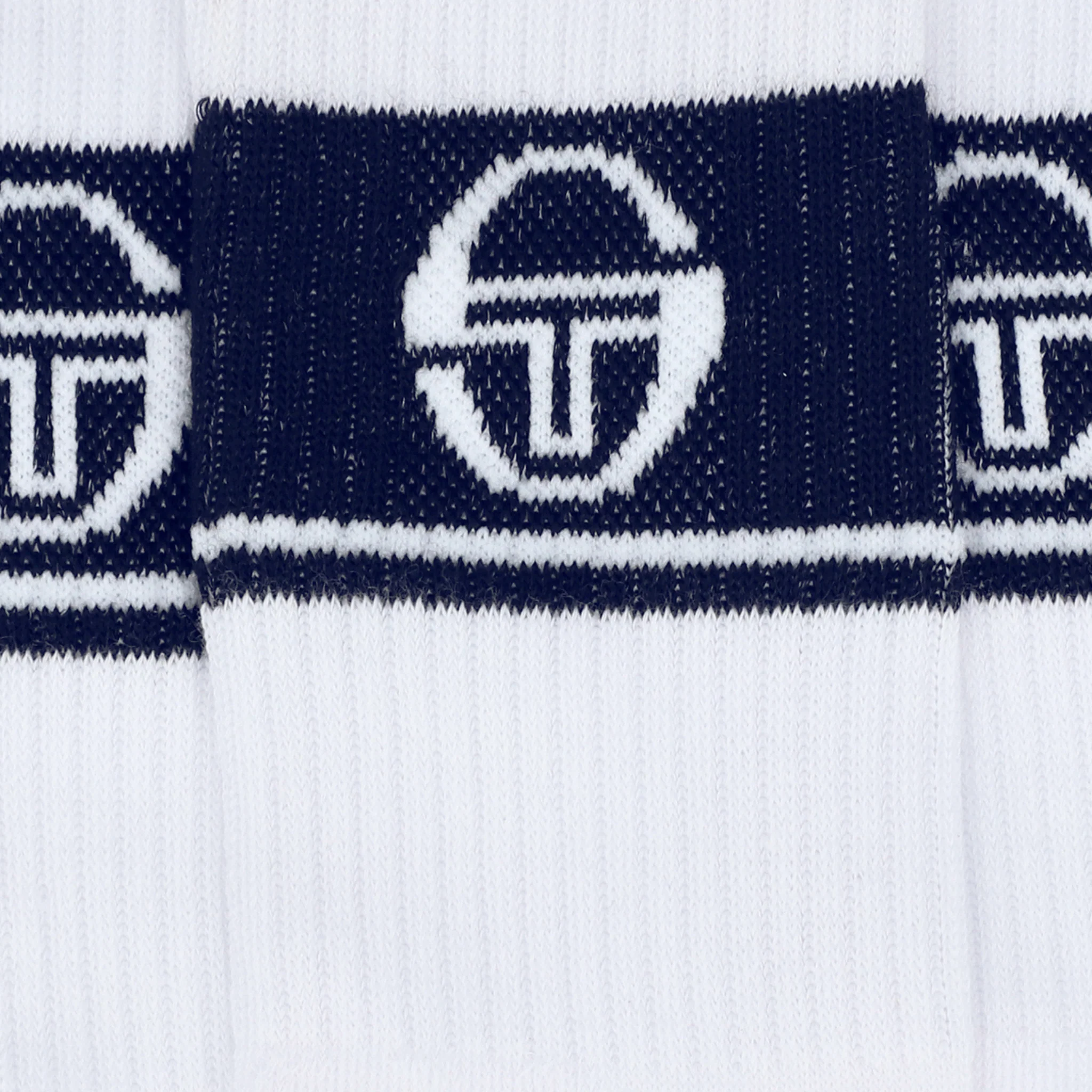 Mens Sergio Tacchini White/Maritime Blue Koos 3 Pack Socks - Image 2