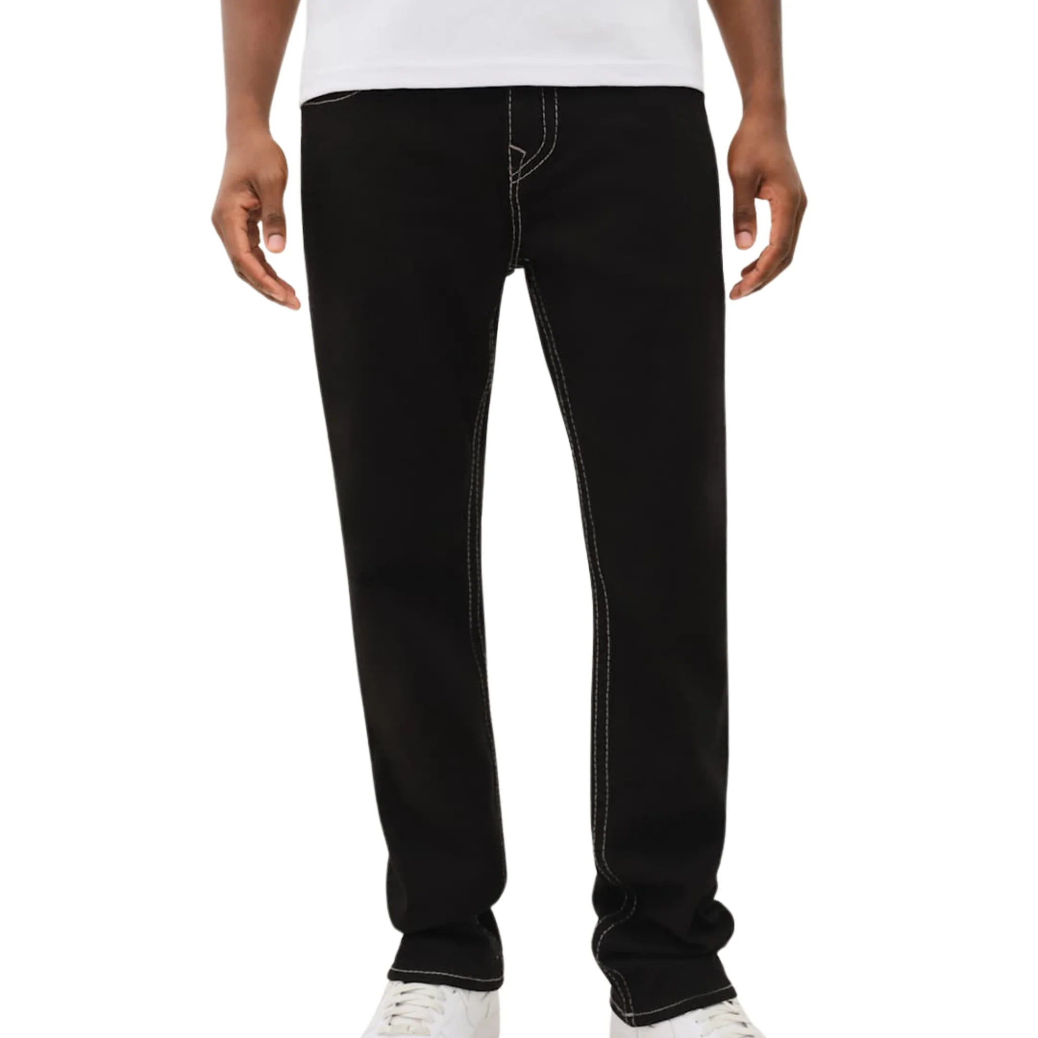 Mens True Religion Body Rinse Black Ricky Flap Big T Jeans - Image 3