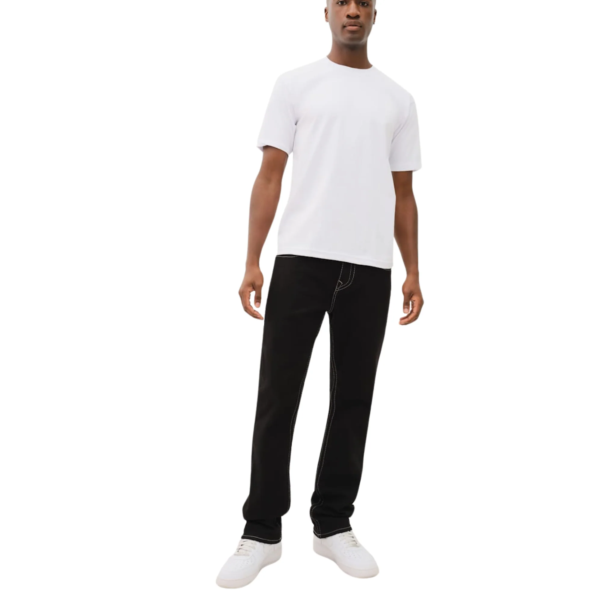 Mens True Religion Body Rinse Black Ricky Flap Big T Jeans - Image 6