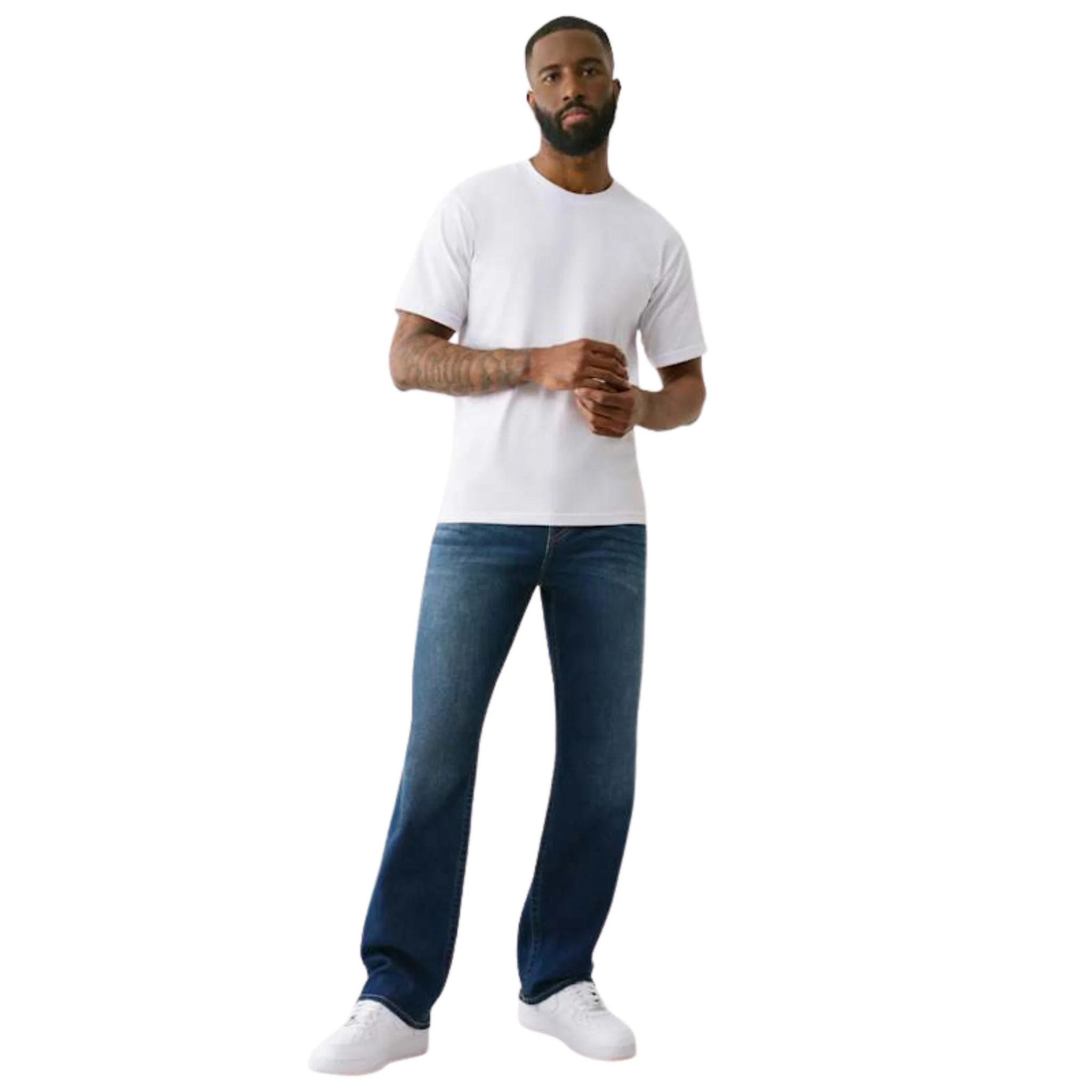 Mens True Religion Damon Dark Wash Bobby SN NF Baggy Jeans - Image 2
